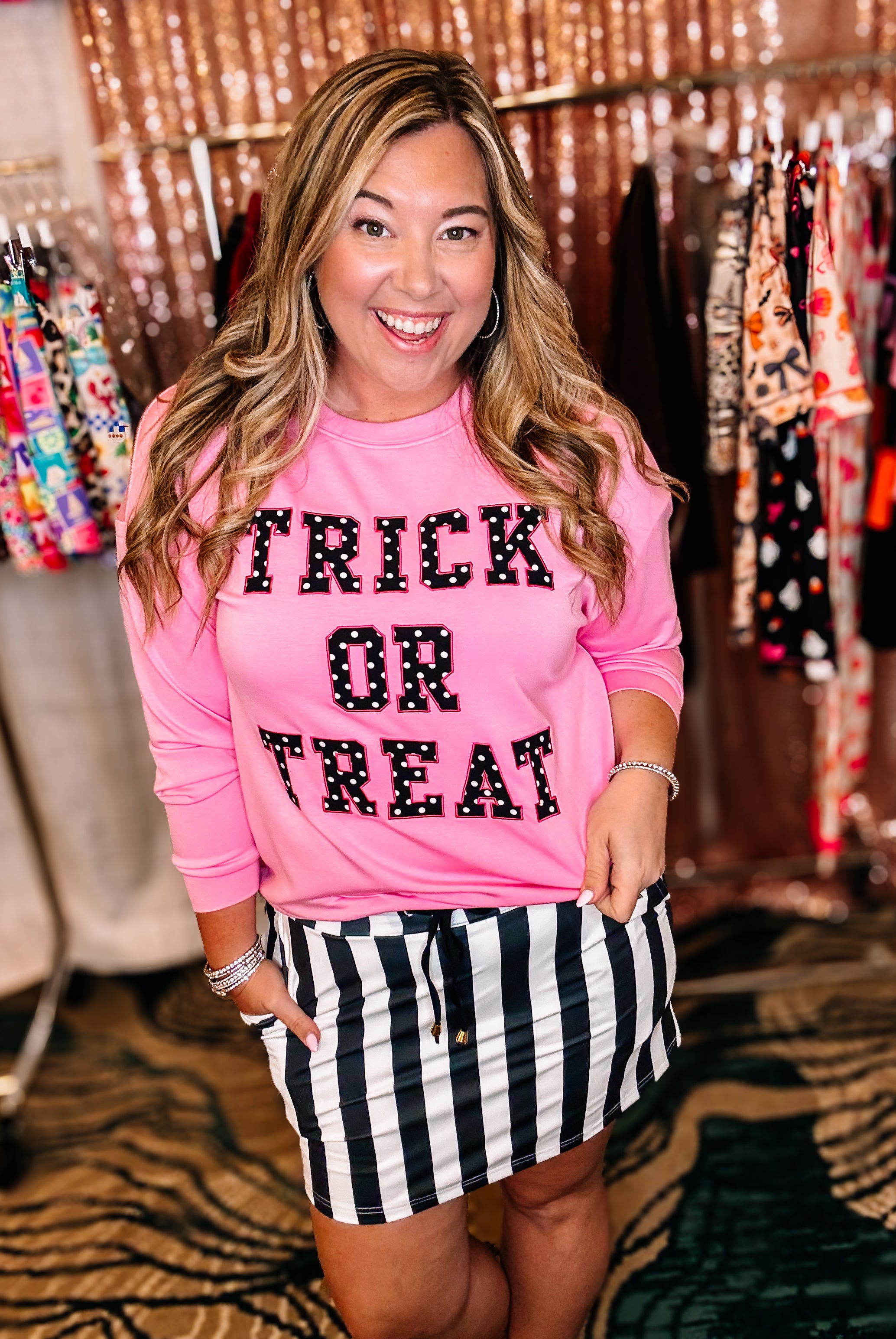 PREORDER: Runway Stripes Everyday Skort-Skort-Dear Me Southern Boutique, located in DeRidder, Louisiana