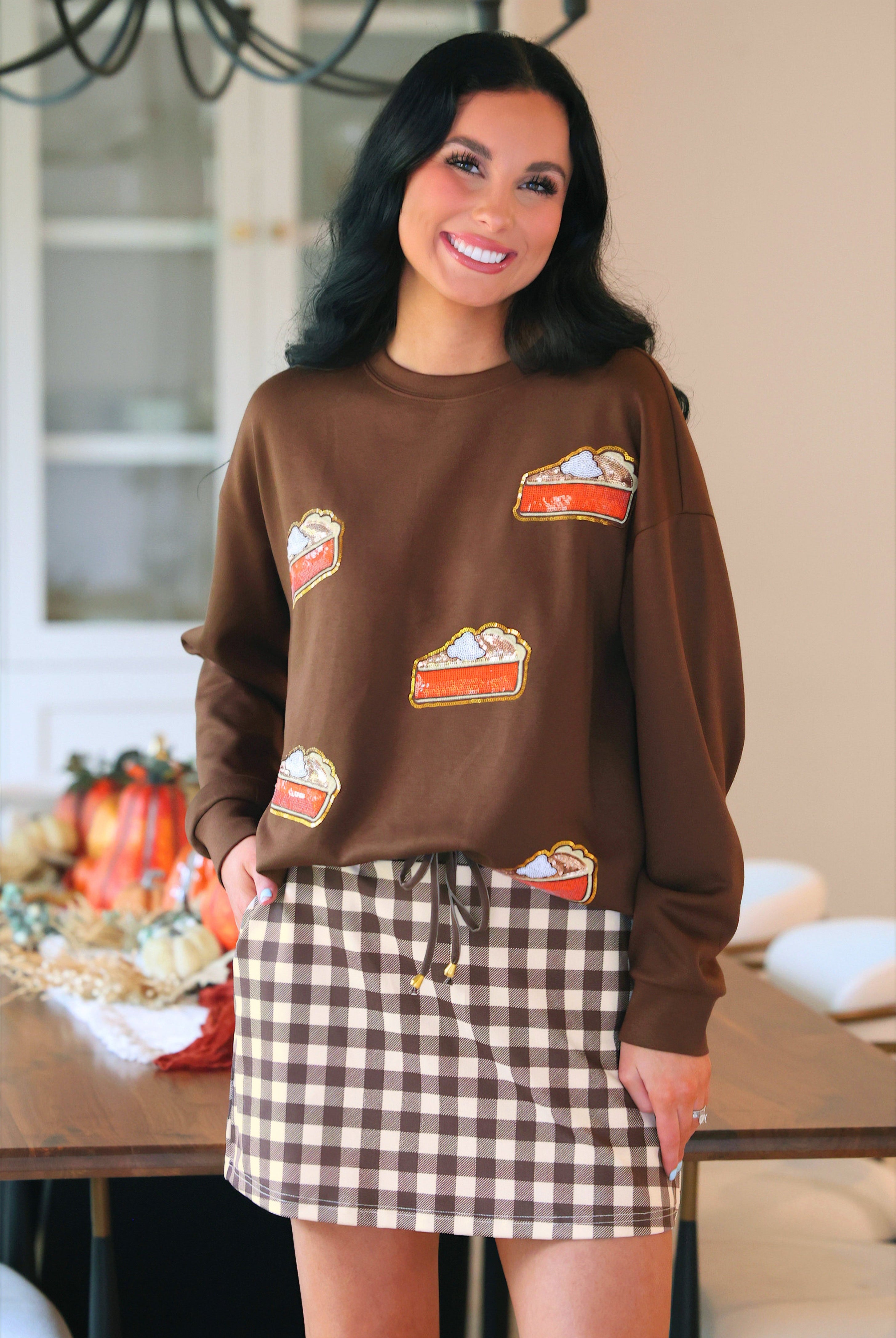 PREORDER- Sweet as Pumpkin Pie Luxe Pullover-pullover-Dear Me Southern Boutique, located in DeRidder, Louisiana