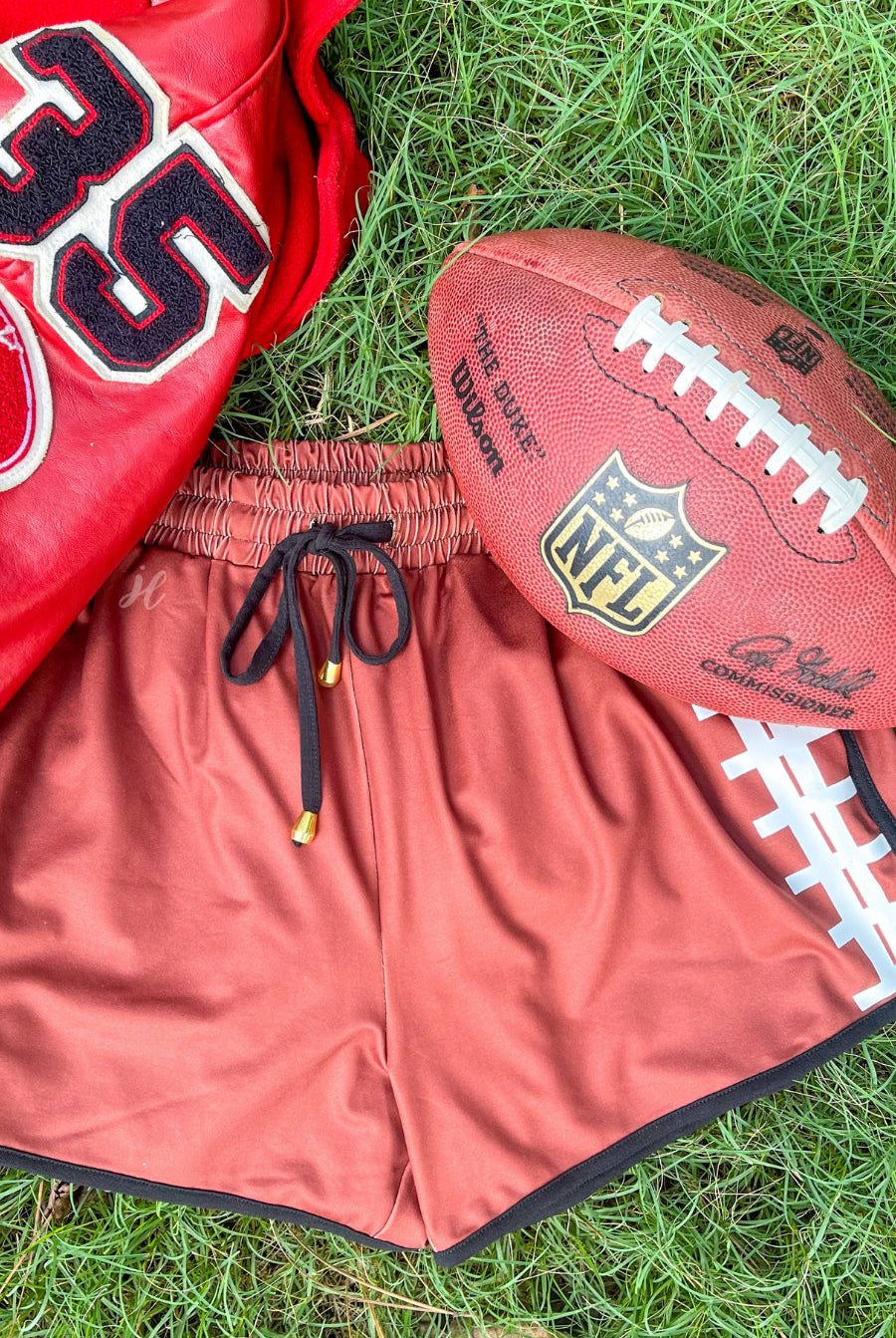 Touchdown Drawstring Everyday Shorts-Everyday Shorts-Dear Me Southern Boutique, located in DeRidder, Louisiana