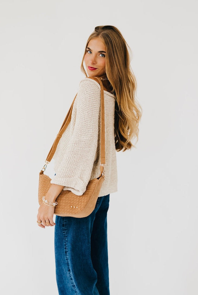 Paige Suede Woven Crossbody-Presales-Dear Me Southern Boutique, located in DeRidder, Louisiana