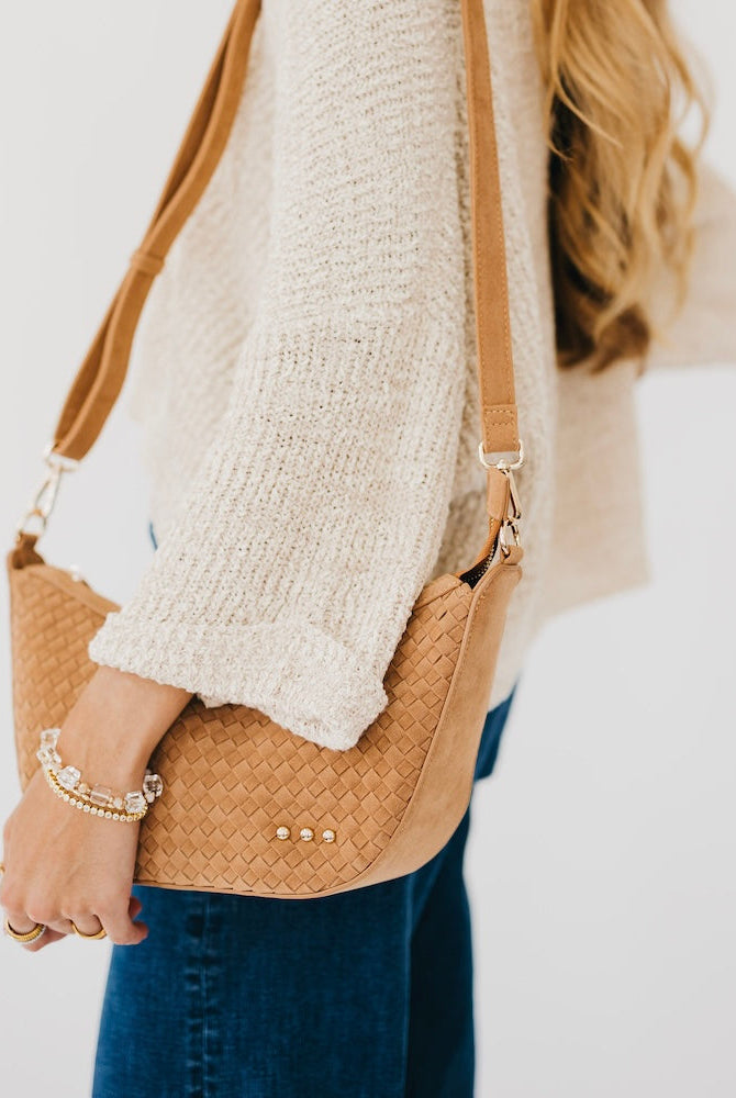 Paige Suede Woven Crossbody-Presales-Dear Me Southern Boutique, located in DeRidder, Louisiana