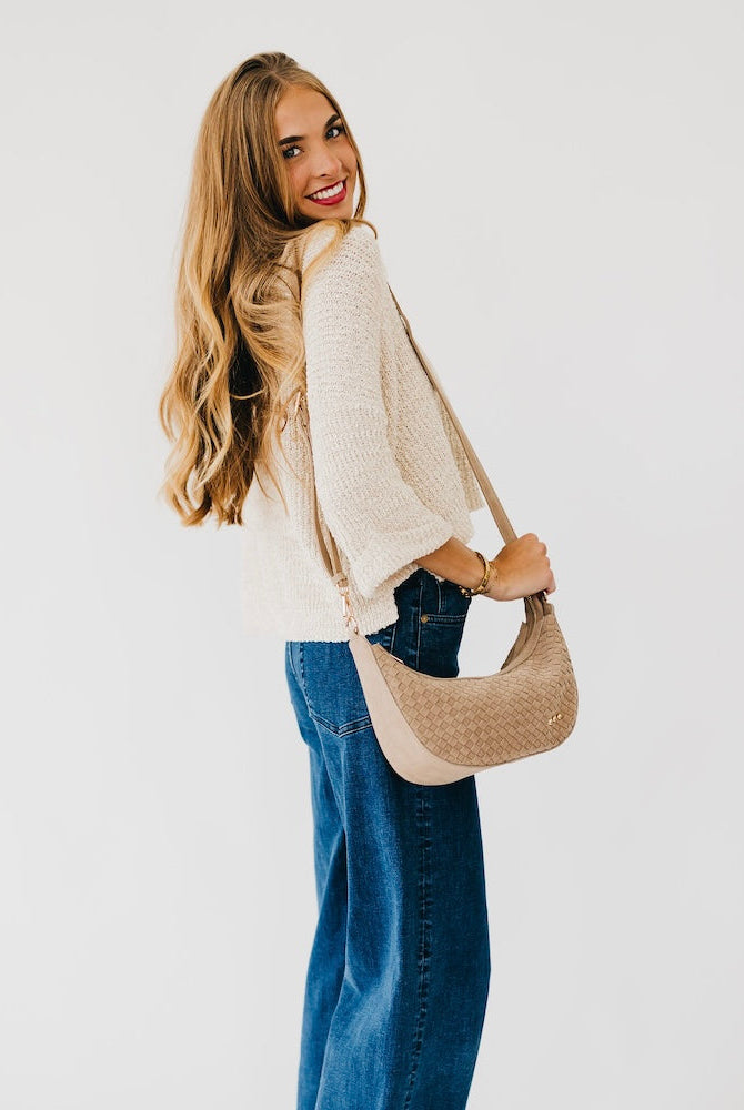 Paige Suede Woven Crossbody-Presales-Dear Me Southern Boutique, located in DeRidder, Louisiana