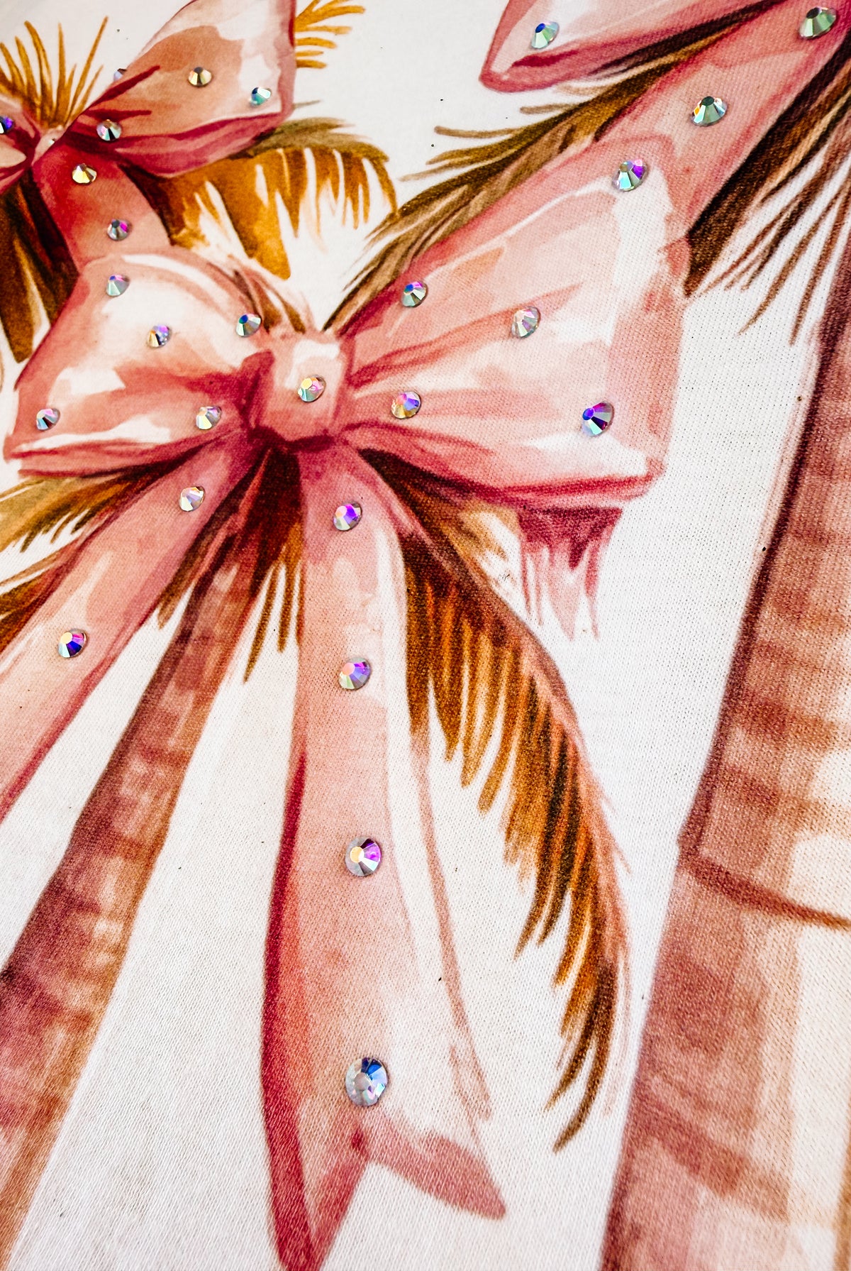 Palm Tree Princess Bougie Rhinestone Tee-Presales-Dear Me Southern Boutique, located in DeRidder, Louisiana