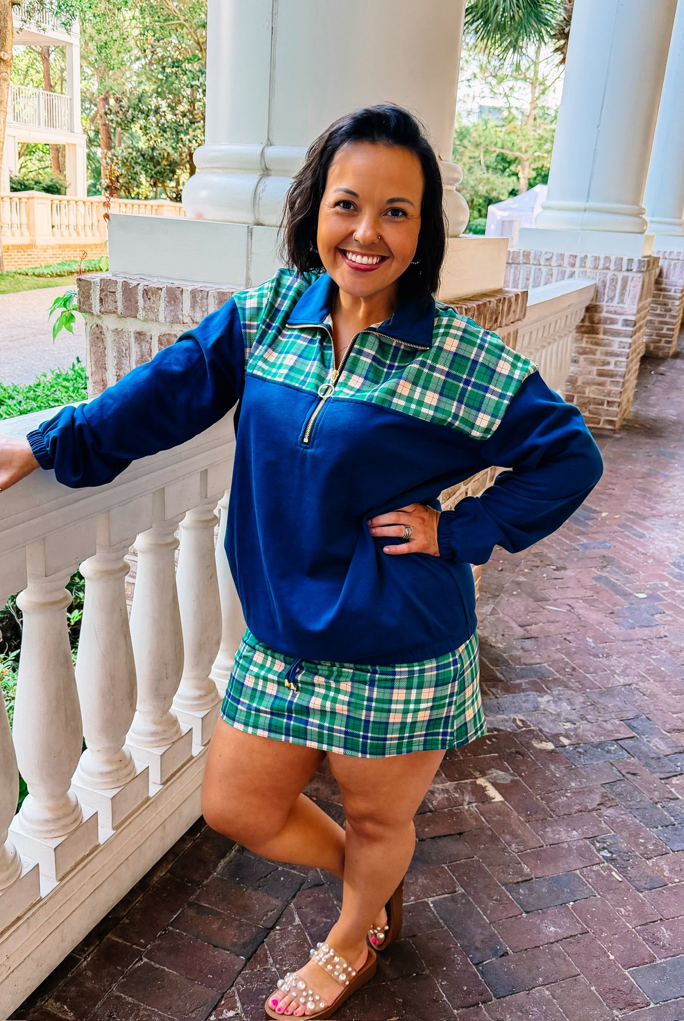 Parker Plaid Everyday Skort-Skort-Dear Me Southern Boutique, located in DeRidder, Louisiana