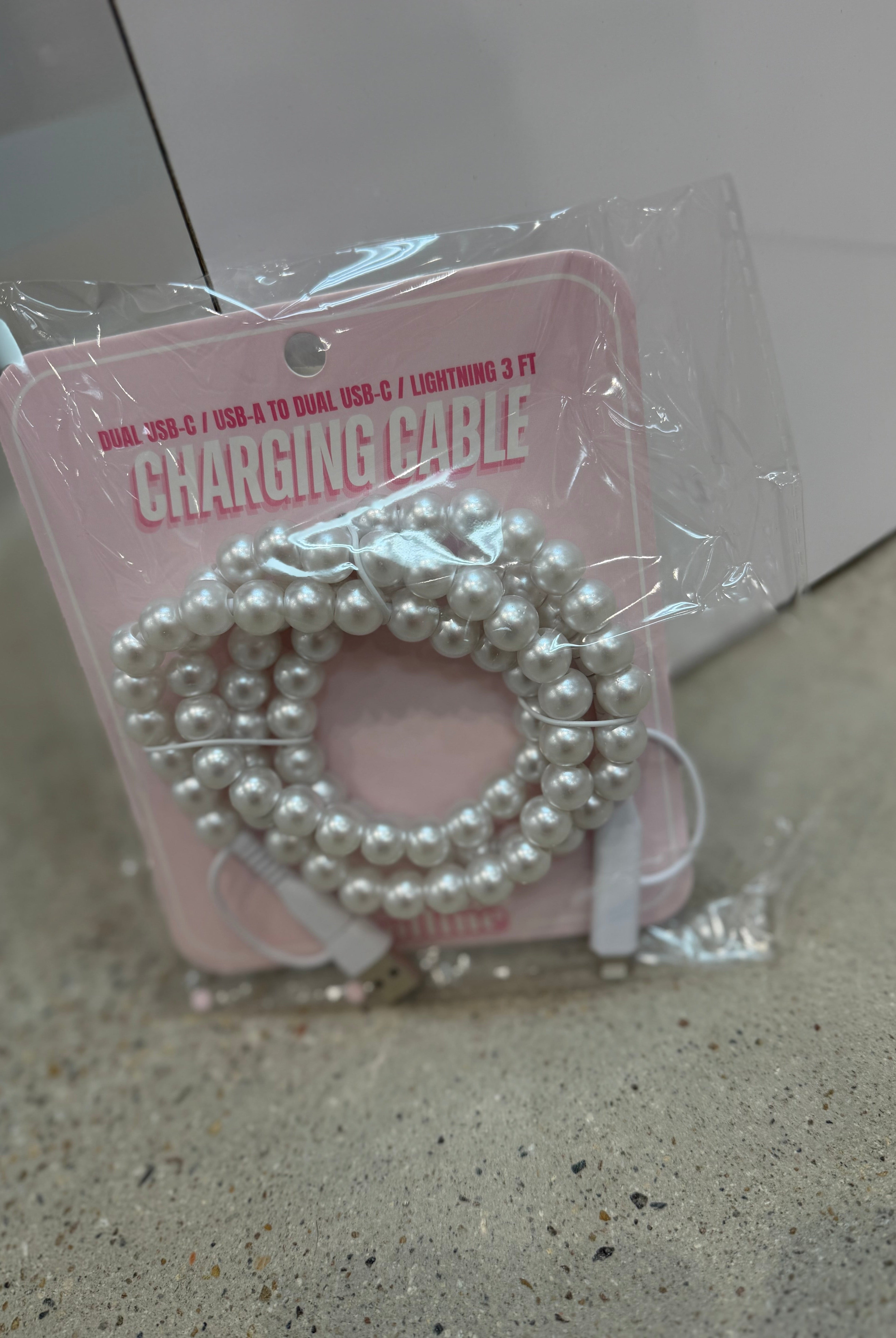 Pearl Phone Charger-Phone Accessories-Dear Me Southern Boutique, located in DeRidder, Louisiana
