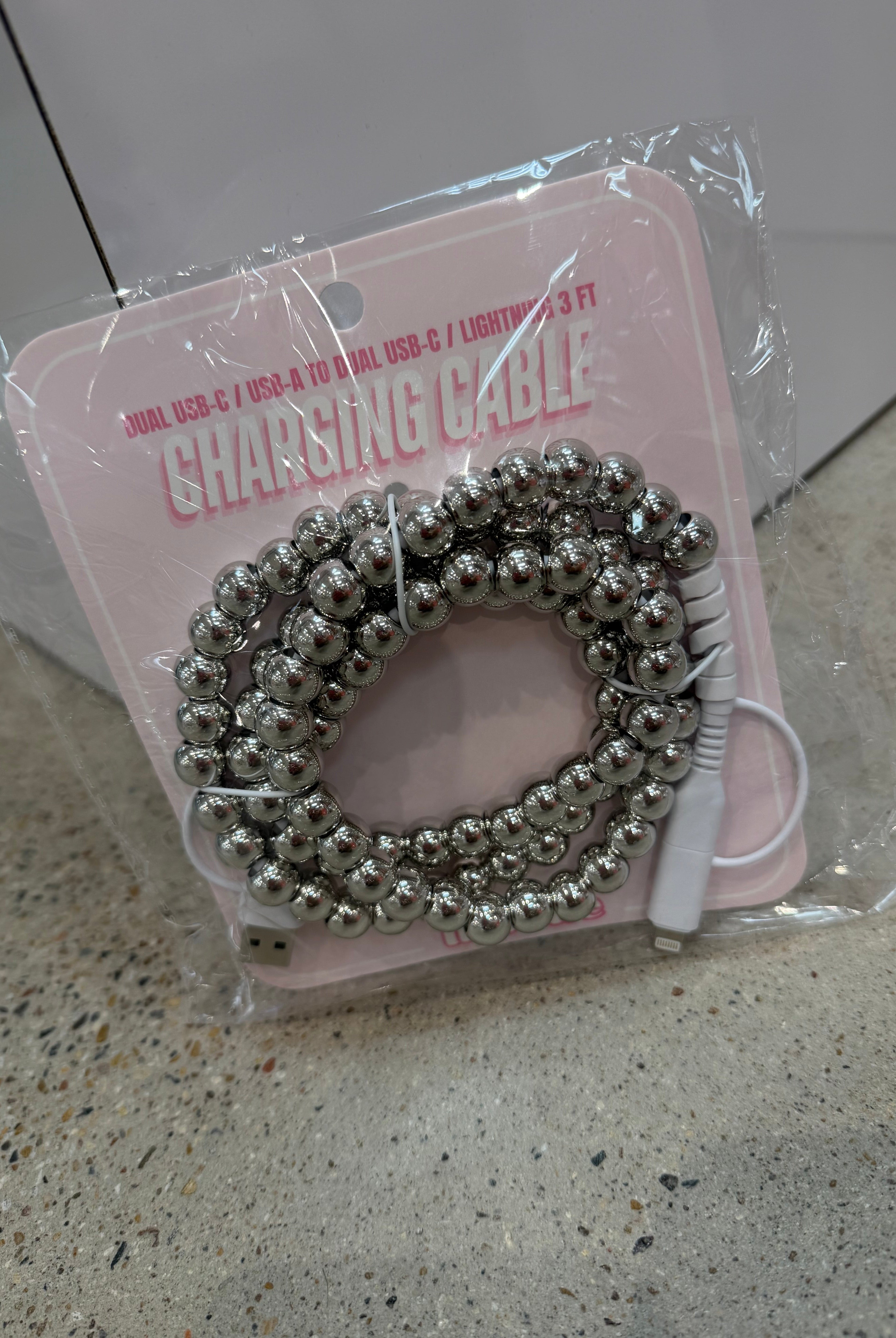 Pearl Phone Charger-Phone Accessories-Dear Me Southern Boutique, located in DeRidder, Louisiana