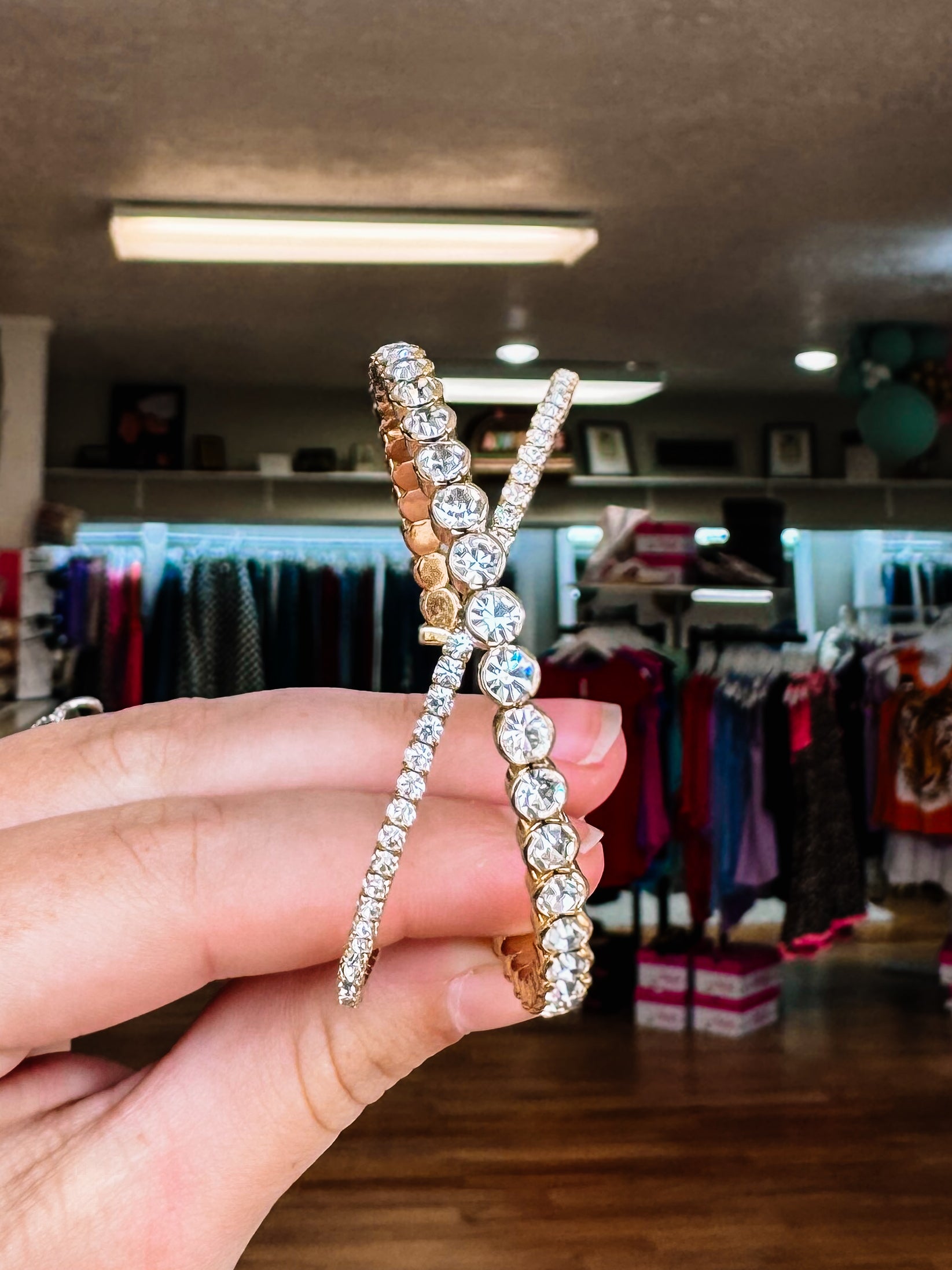Pensacola Crystal Bangle-Bracelets-Dear Me Southern Boutique, located in DeRidder, Louisiana