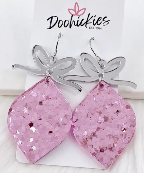 Pink Confetti Ornament Earrings-Earrings-Dear Me Southern Boutique, located in DeRidder, Louisiana