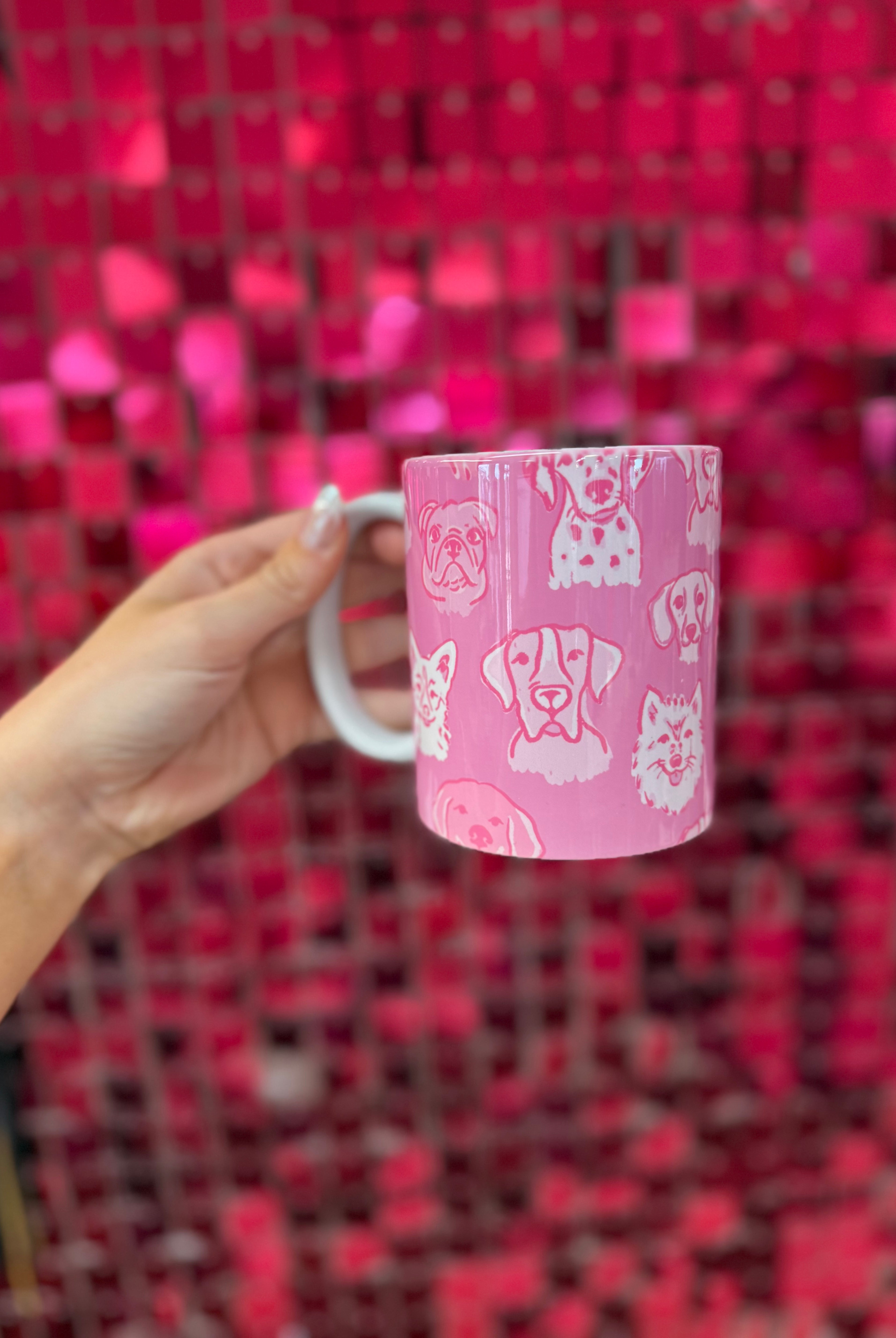 Pink Dogs Mug-Mugs-Dear Me Southern Boutique, located in DeRidder, Louisiana