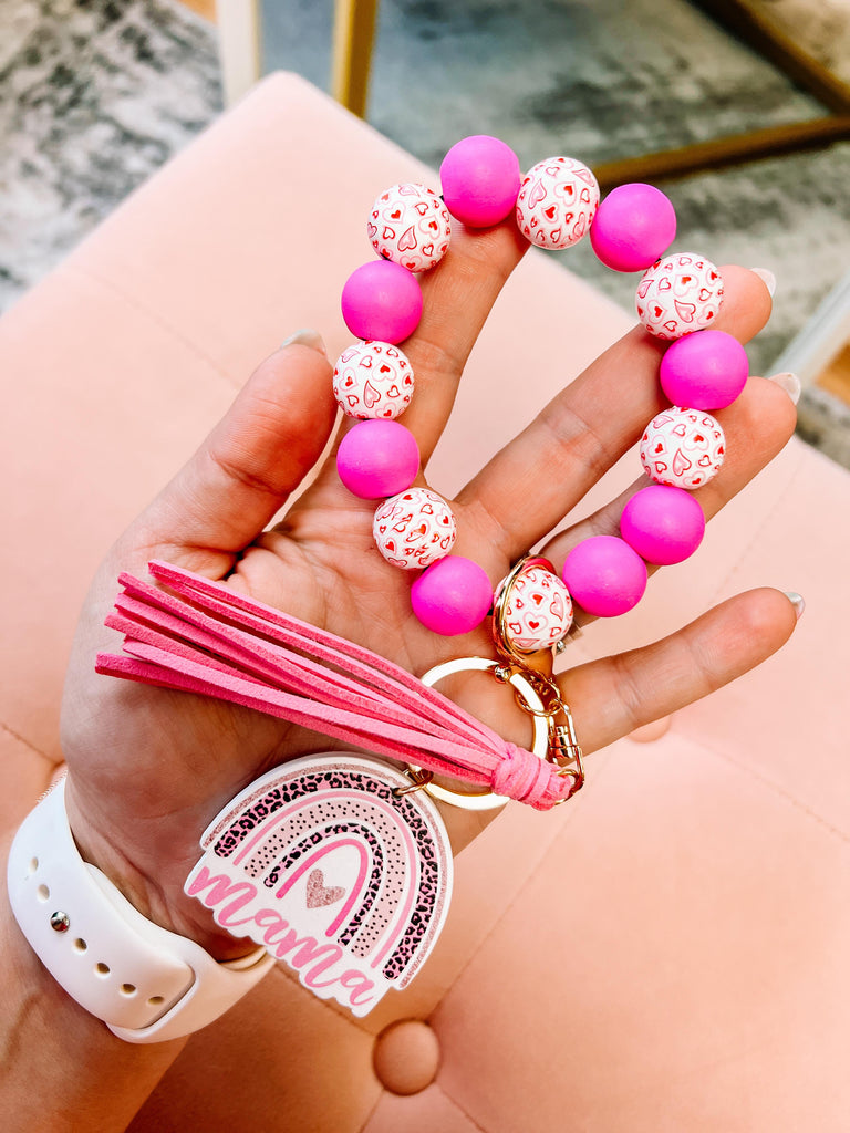 Pink Mama Bubble Bracelet Keychain-Gifts-Dear Me Southern Boutique, located in DeRidder, Louisiana