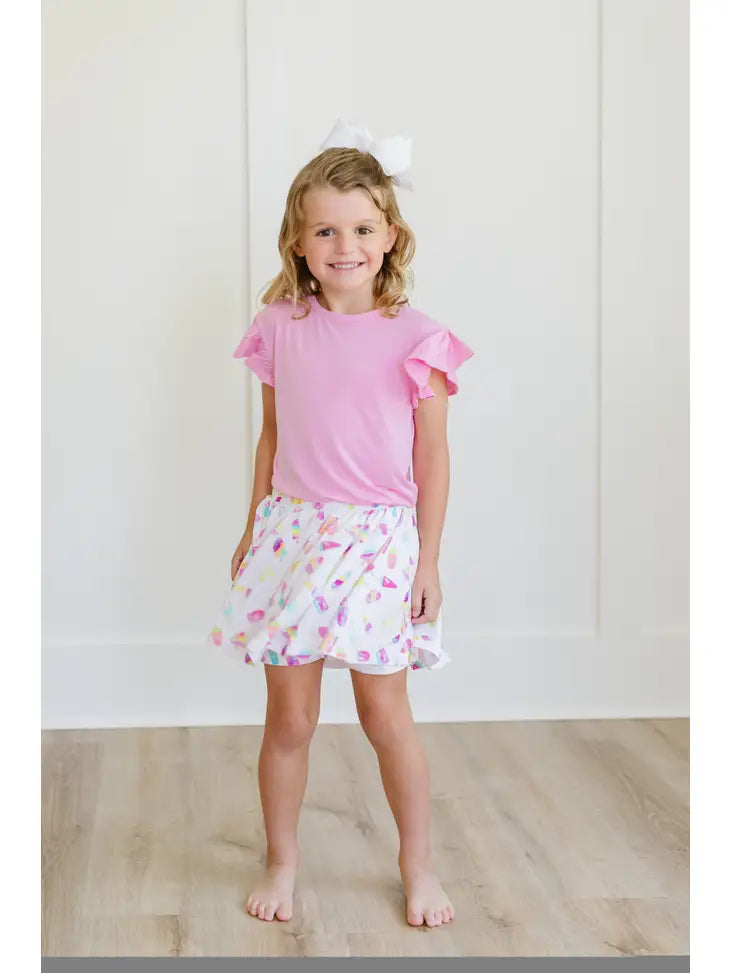 Pink Ruffle sleeve Top-Kids-Dear Me Southern Boutique, located in DeRidder, Louisiana