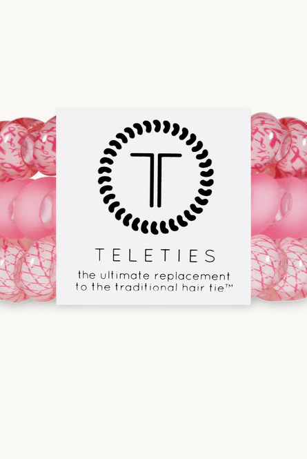 Pink and Powerful Mix Pack Teleties- Large-Large Hair Ties-Dear Me Southern Boutique, located in DeRidder, Louisiana