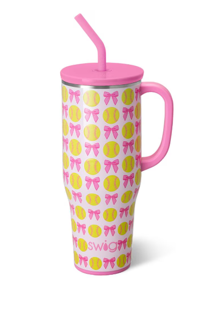 Pitch Hit Run Swig Mega Mug 40oz-Mega Mugs-Dear Me Southern Boutique, located in DeRidder, Louisiana