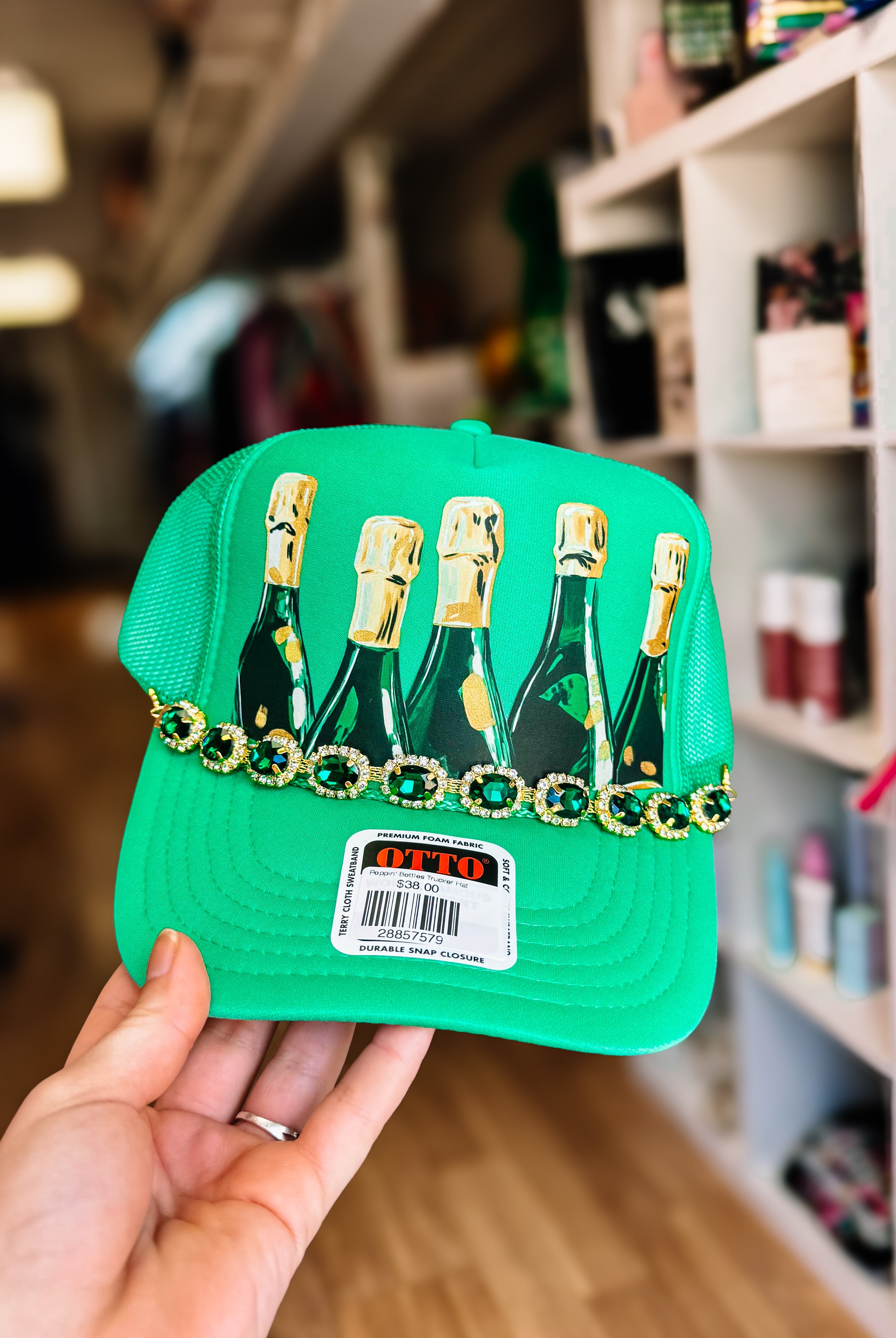 Poppin' Bottles Trucker Hat-Trucker Hats-Dear Me Southern Boutique, located in DeRidder, Louisiana