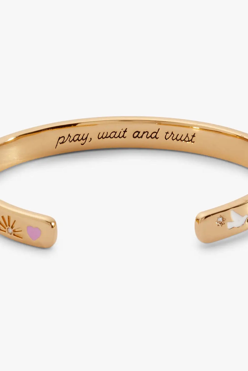 Pray, Wait, And Trust Cuff Bracelet-Bracelets-Dear Me Southern Boutique, located in DeRidder, Louisiana