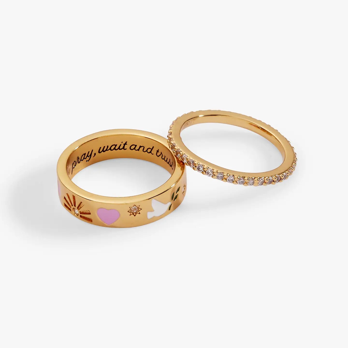 Pray, Wait, And Trust Ring Set-Dear Me Southern Boutique, located in DeRidder, Louisiana