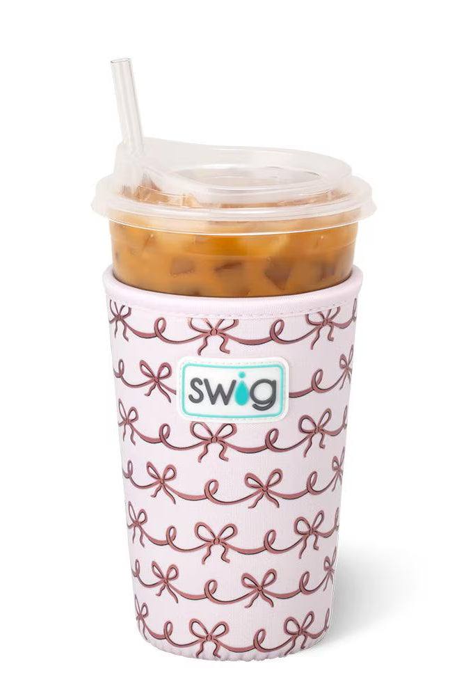 Pretty In Pink Swig Iced Cup Coolie-Wine + Cocktails-Dear Me Southern Boutique, located in DeRidder, Louisiana