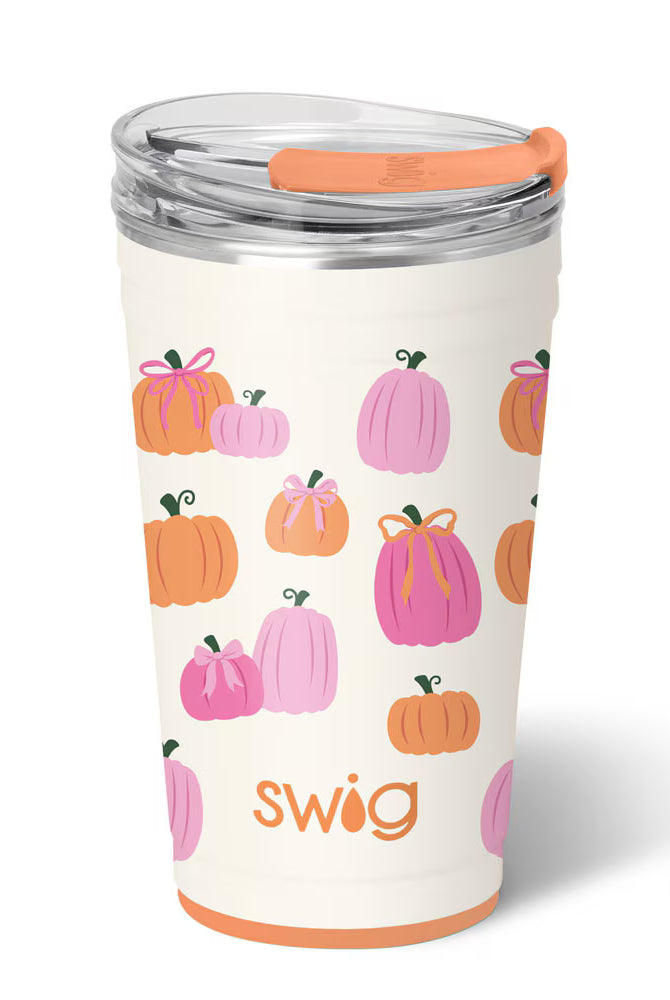 Pumpkins and Bows Swig 24oz Party Cup-Wine + Cocktails-Dear Me Southern Boutique, located in DeRidder, Louisiana