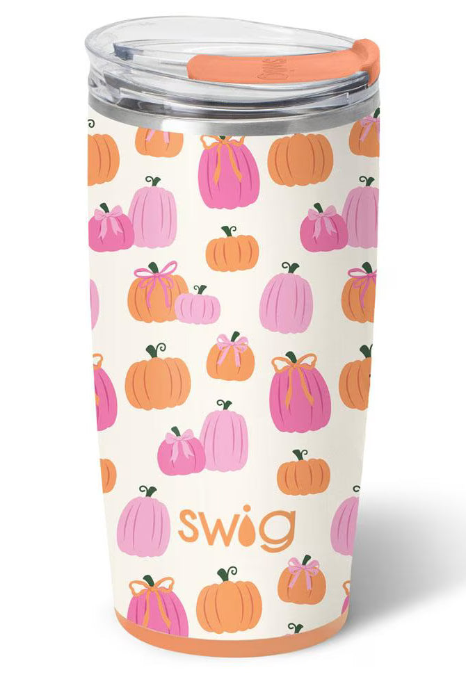 Pumpkins and Bows Swig Tumbler - 22oz-Tumblers-Dear Me Southern Boutique, located in DeRidder, Louisiana