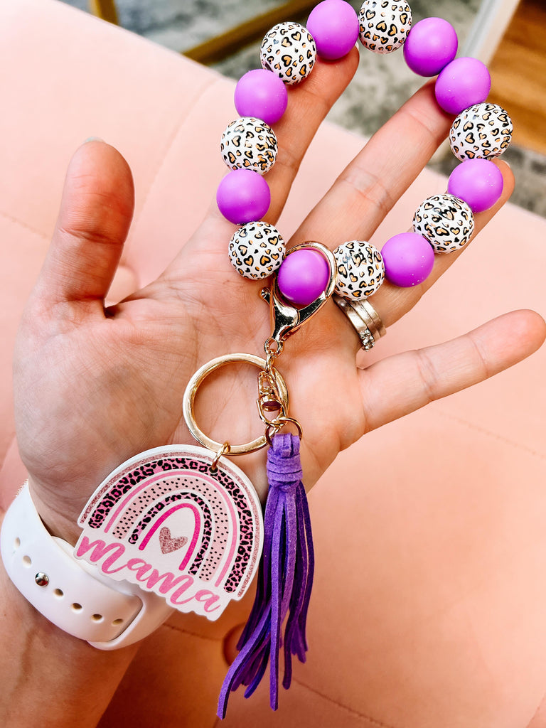 Purple Mama Bubble Bracelet Keychain-Gifts-Dear Me Southern Boutique, located in DeRidder, Louisiana