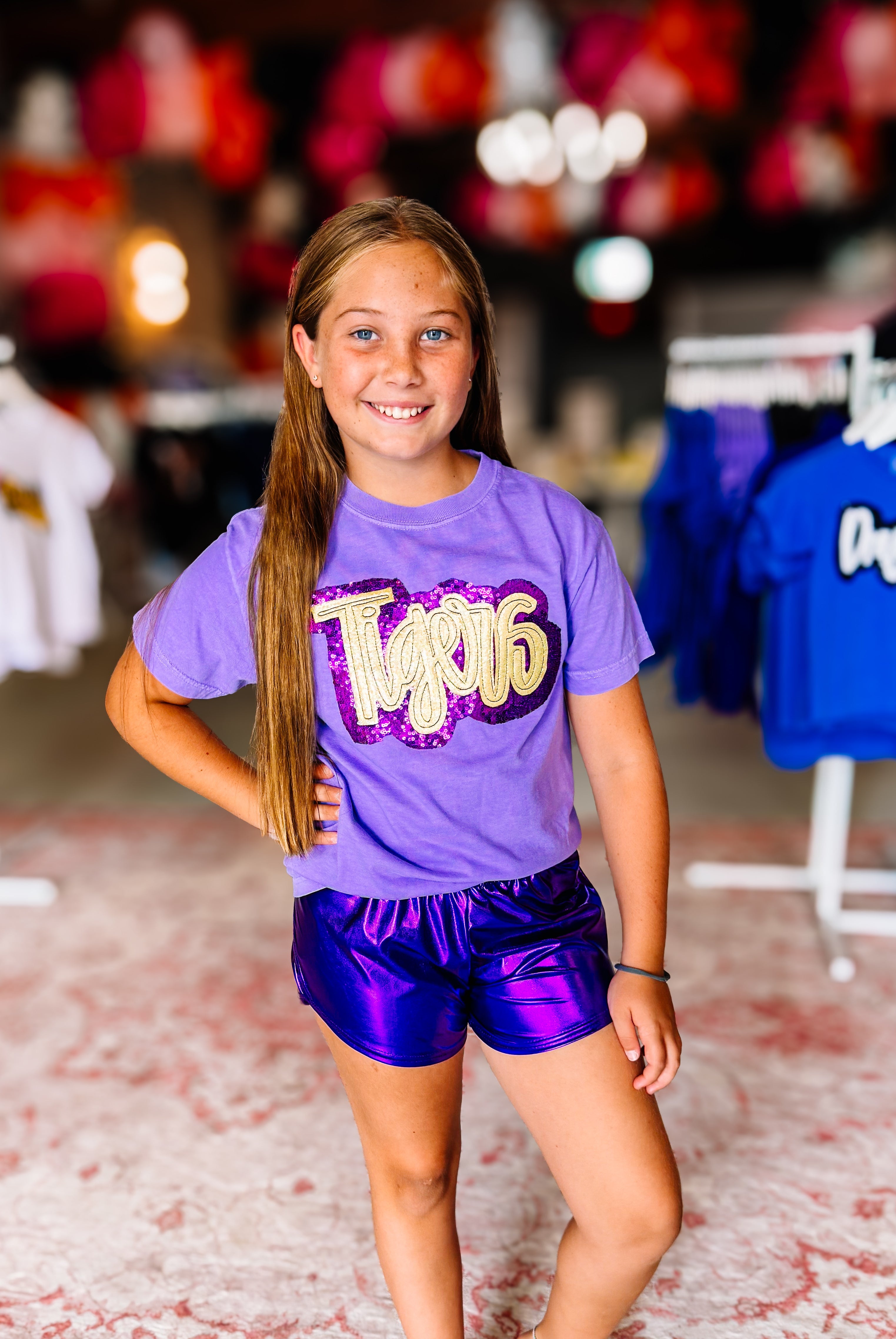 Purple Popstar Shorts-JAG Shorts-Dear Me Southern Boutique, located in DeRidder, Louisiana