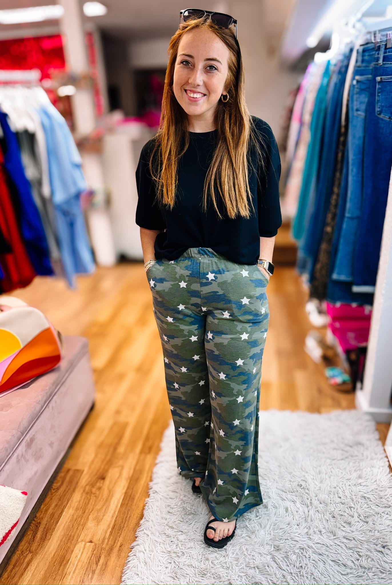 Raised on Country Star Pants-Dear Me Southern Boutique, located in DeRidder, Louisiana