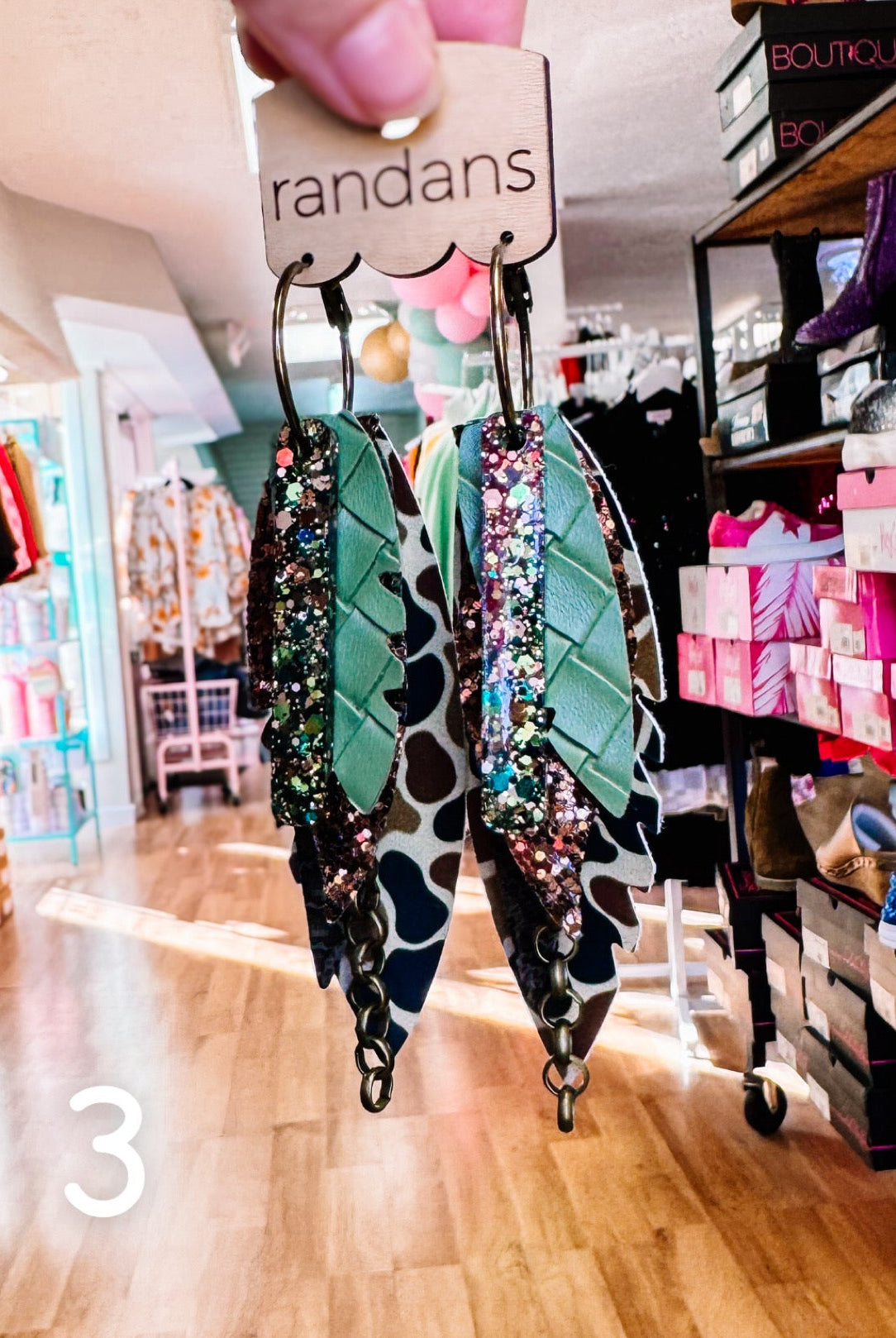 Randans Camo Fringe-Earrings-Dear Me Southern Boutique, located in DeRidder, Louisiana