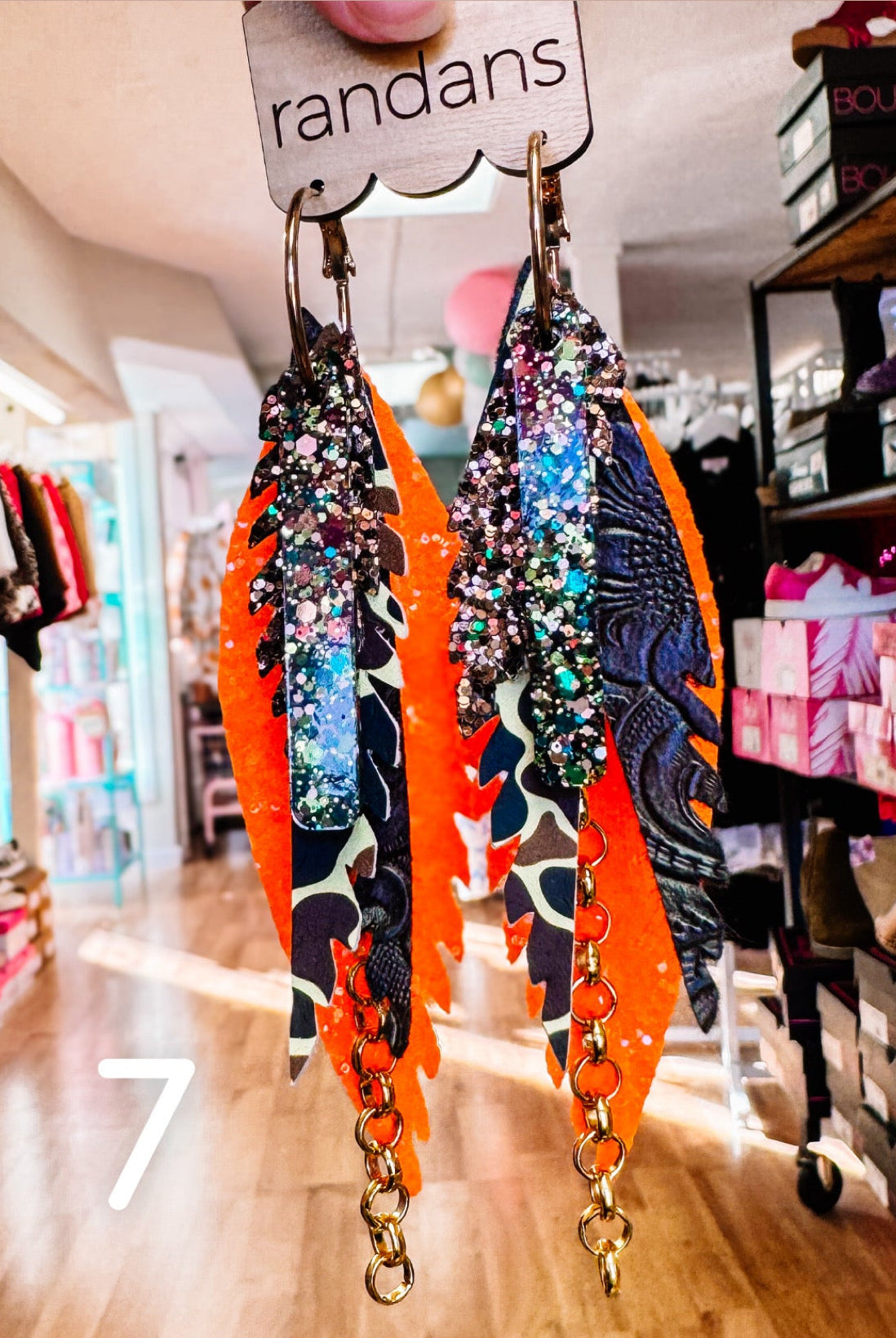 Randans Camo Fringe-Earrings-Dear Me Southern Boutique, located in DeRidder, Louisiana