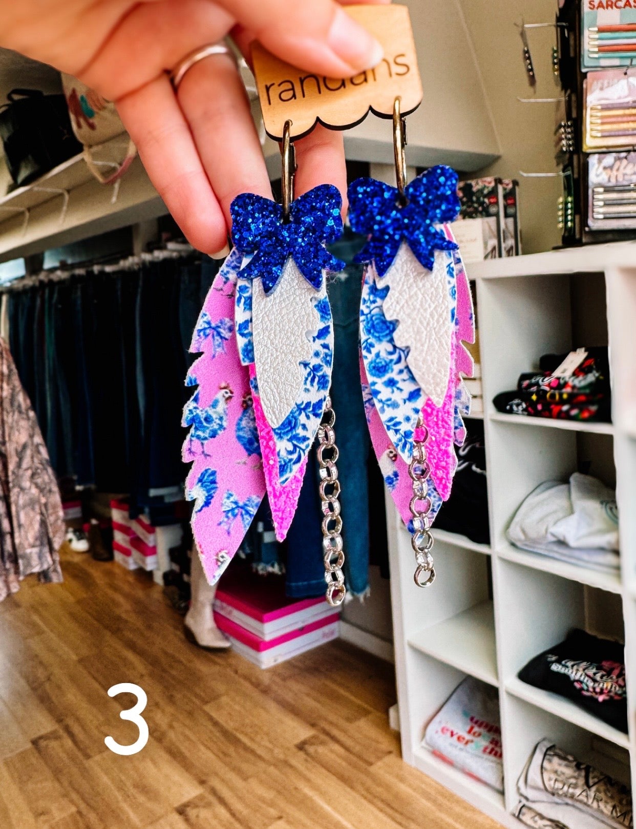 Randans Chicken Fringe-Earrings-Dear Me Southern Boutique, located in DeRidder, Louisiana