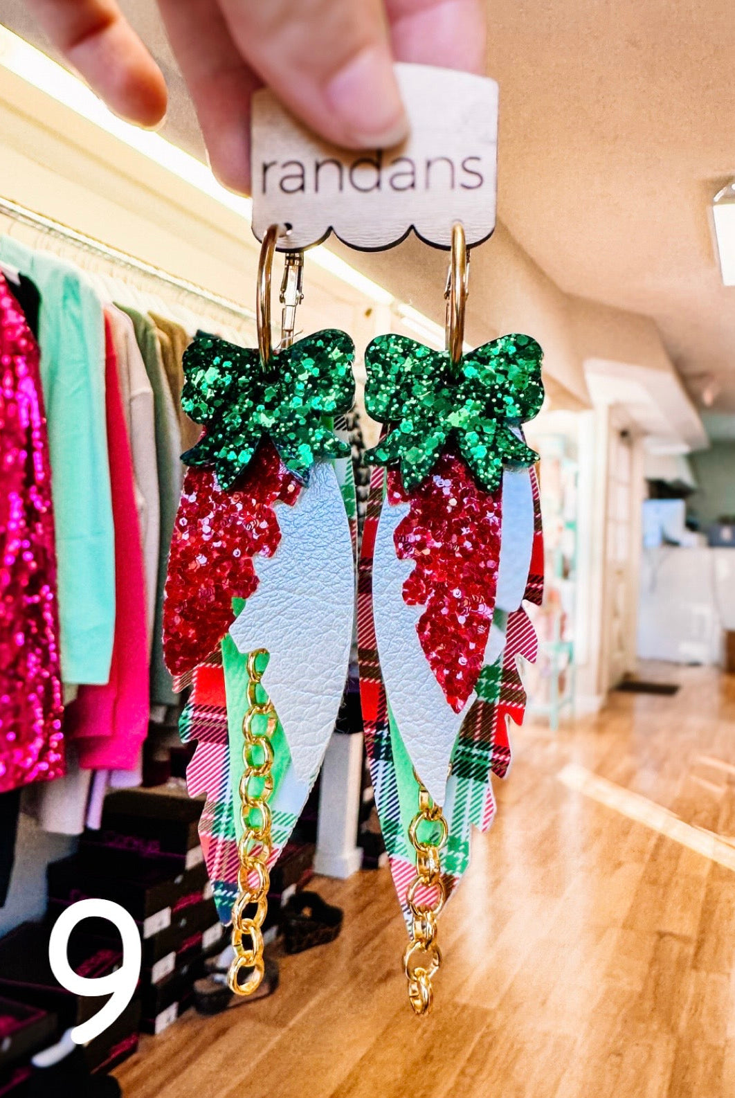 Randans Classic Christmas Fringe-Earrings-Dear Me Southern Boutique, located in DeRidder, Louisiana