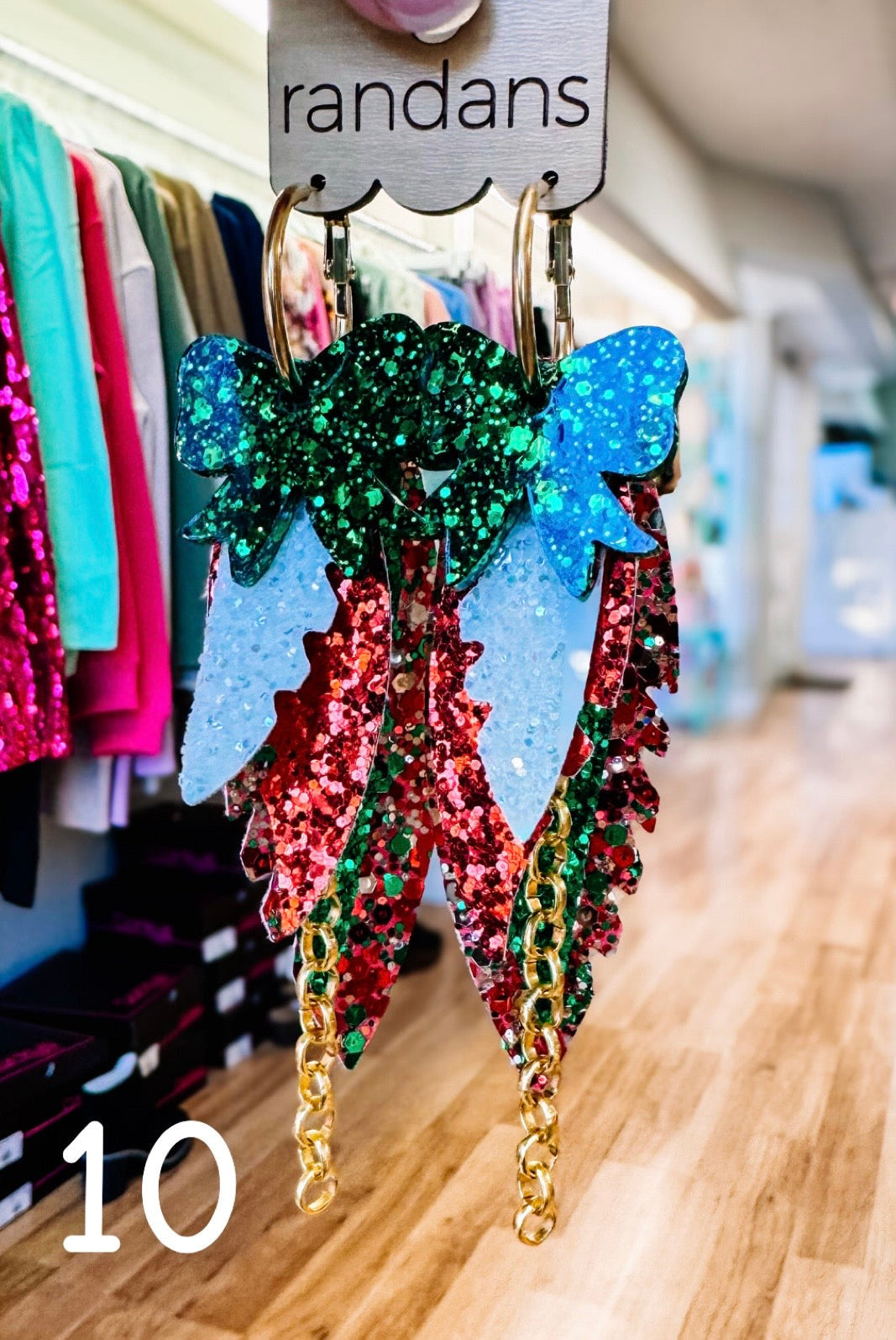 Randans Classic Christmas Fringe-Earrings-Dear Me Southern Boutique, located in DeRidder, Louisiana