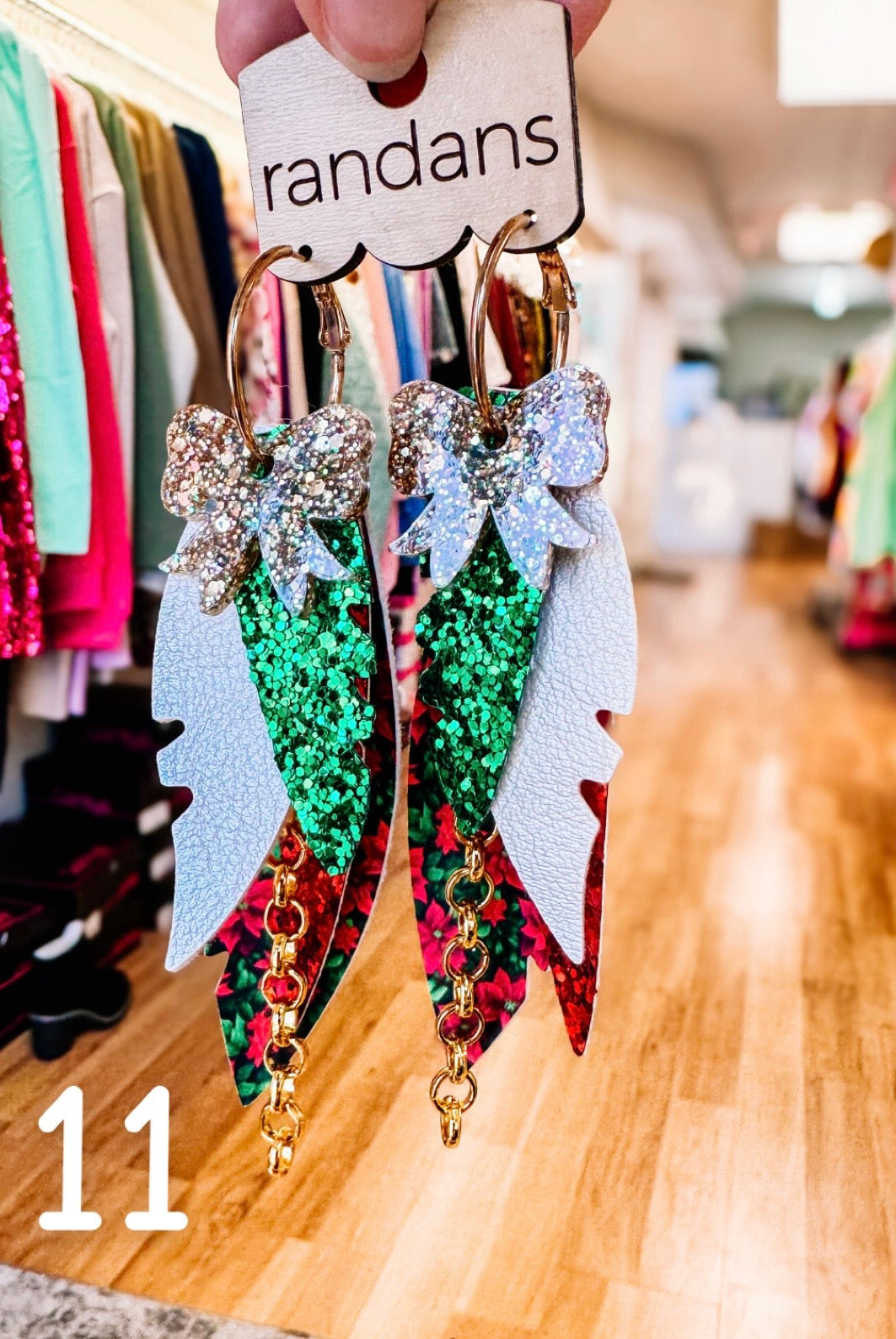 Randans Classic Christmas Fringe-Earrings-Dear Me Southern Boutique, located in DeRidder, Louisiana