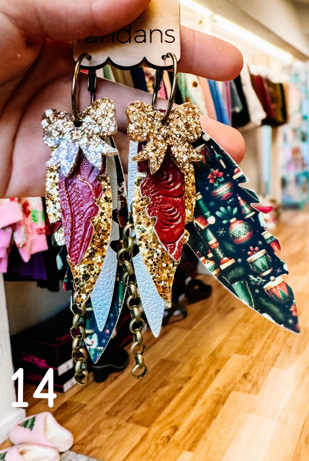 Randans Classic Christmas Fringe-Earrings-Dear Me Southern Boutique, located in DeRidder, Louisiana