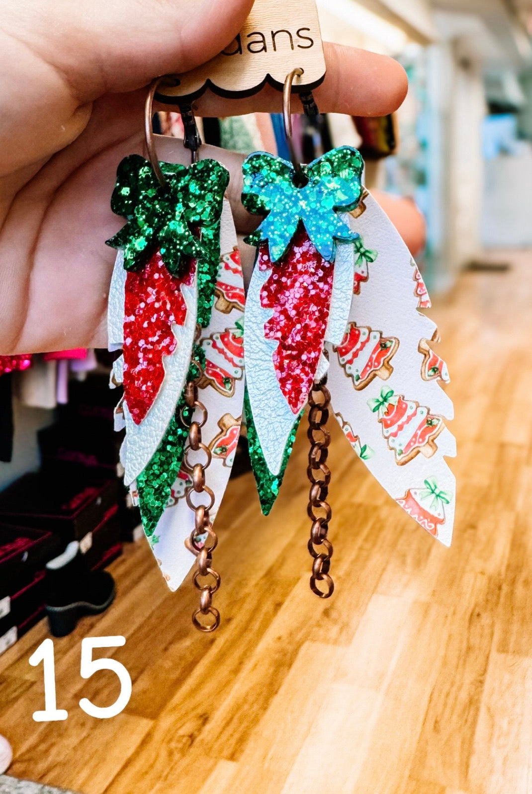 Randans Classic Christmas Fringe-Earrings-Dear Me Southern Boutique, located in DeRidder, Louisiana