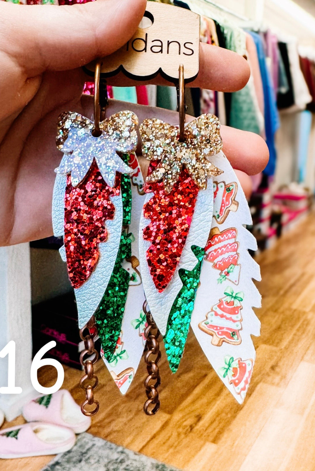 Randans Classic Christmas Fringe-Earrings-Dear Me Southern Boutique, located in DeRidder, Louisiana