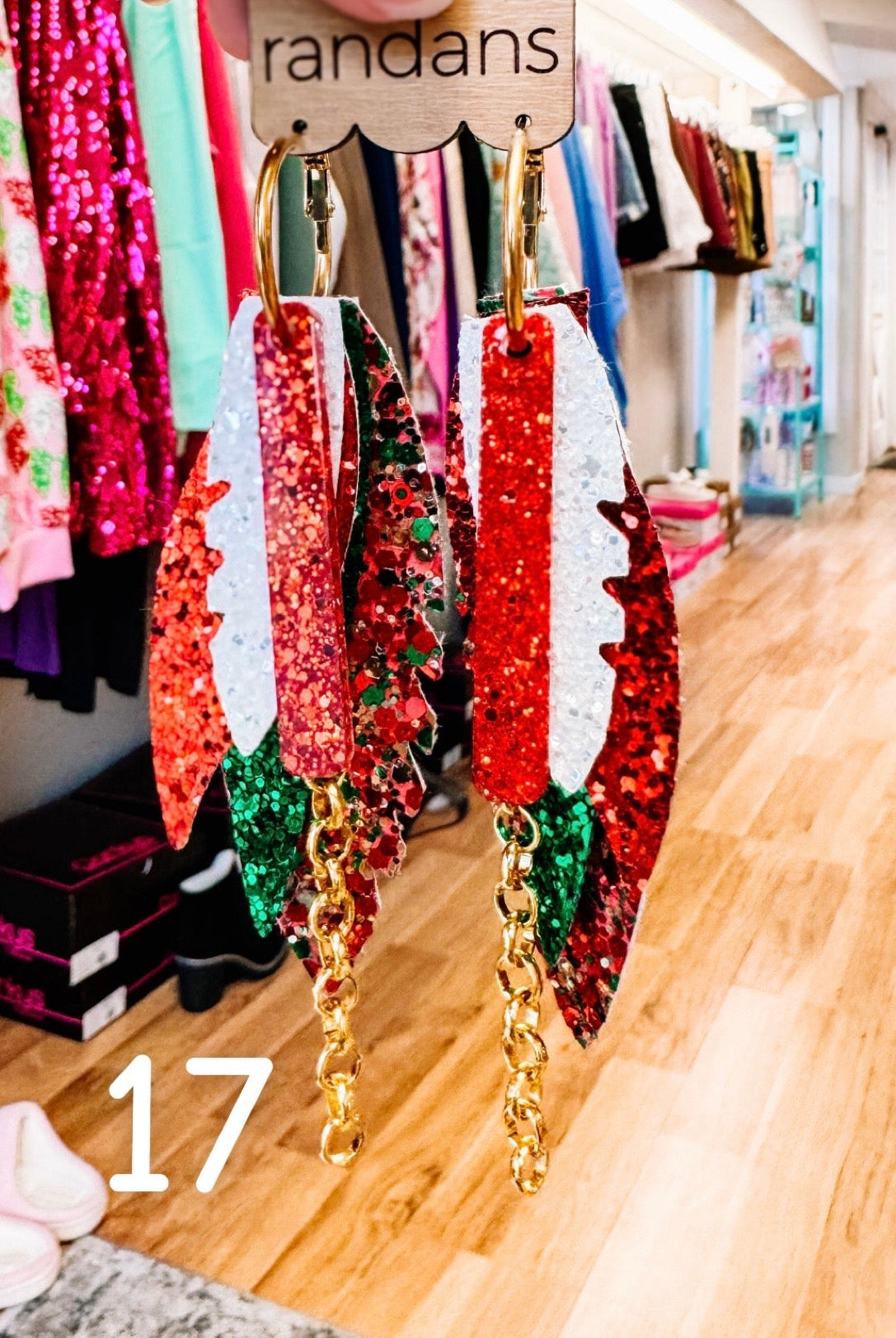 Randans Classic Christmas Fringe-Earrings-Dear Me Southern Boutique, located in DeRidder, Louisiana