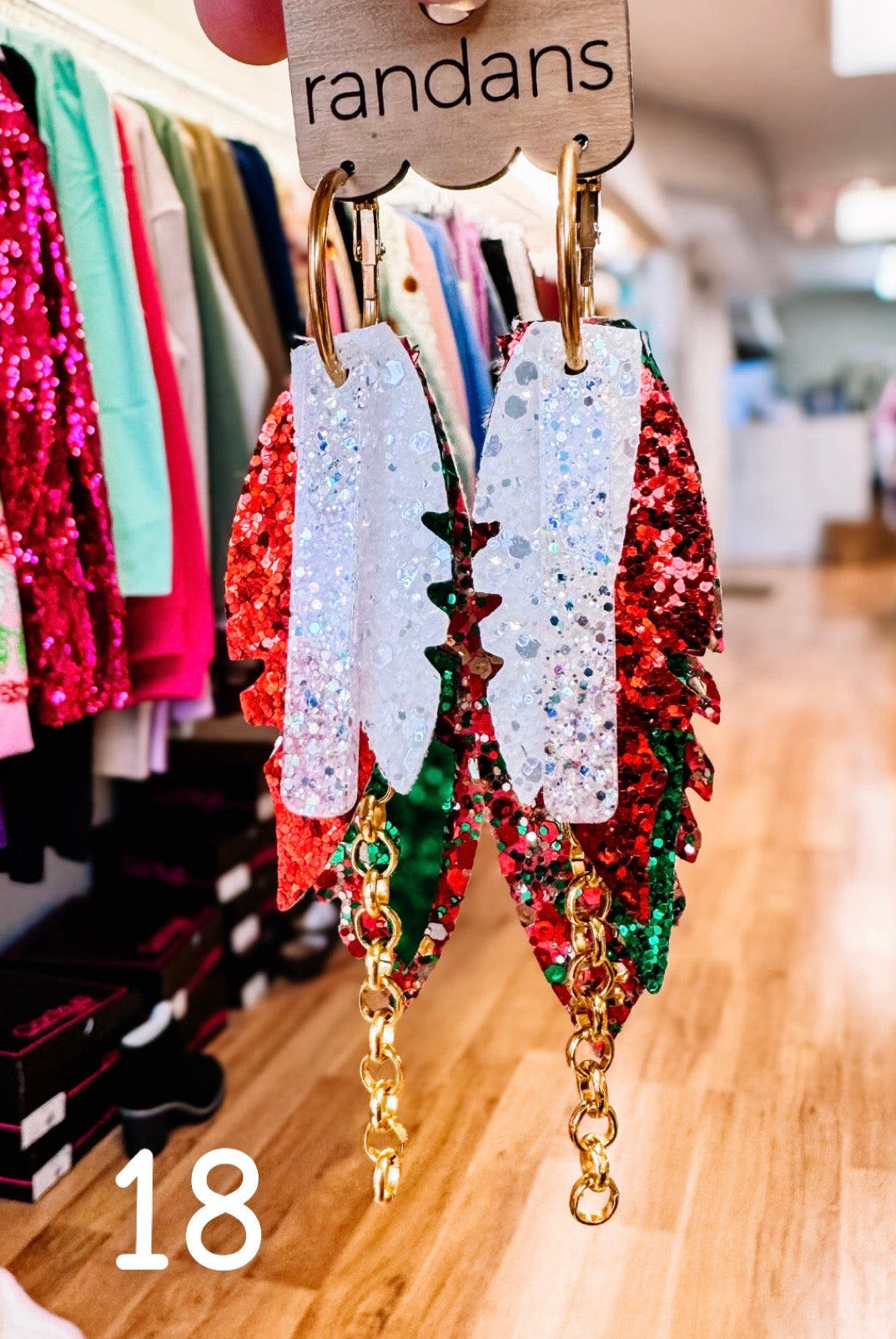 Randans Classic Christmas Fringe-Earrings-Dear Me Southern Boutique, located in DeRidder, Louisiana