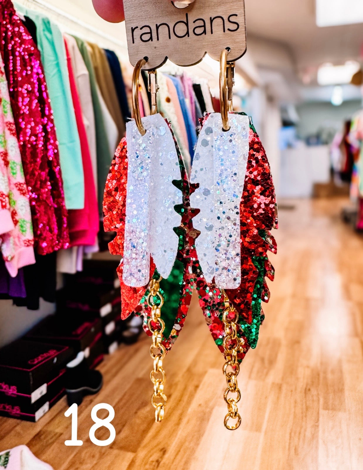 Randans Classic Christmas Fringe-Earrings-Dear Me Southern Boutique, located in DeRidder, Louisiana