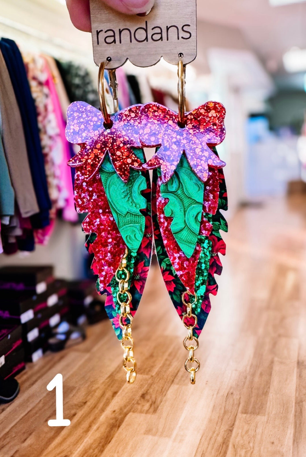 Randans Classic Christmas Fringe-Earrings-Dear Me Southern Boutique, located in DeRidder, Louisiana