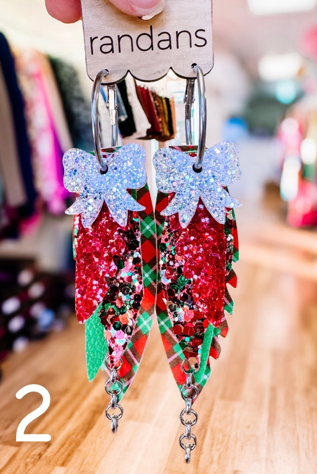 Randans Classic Christmas Fringe-Earrings-Dear Me Southern Boutique, located in DeRidder, Louisiana