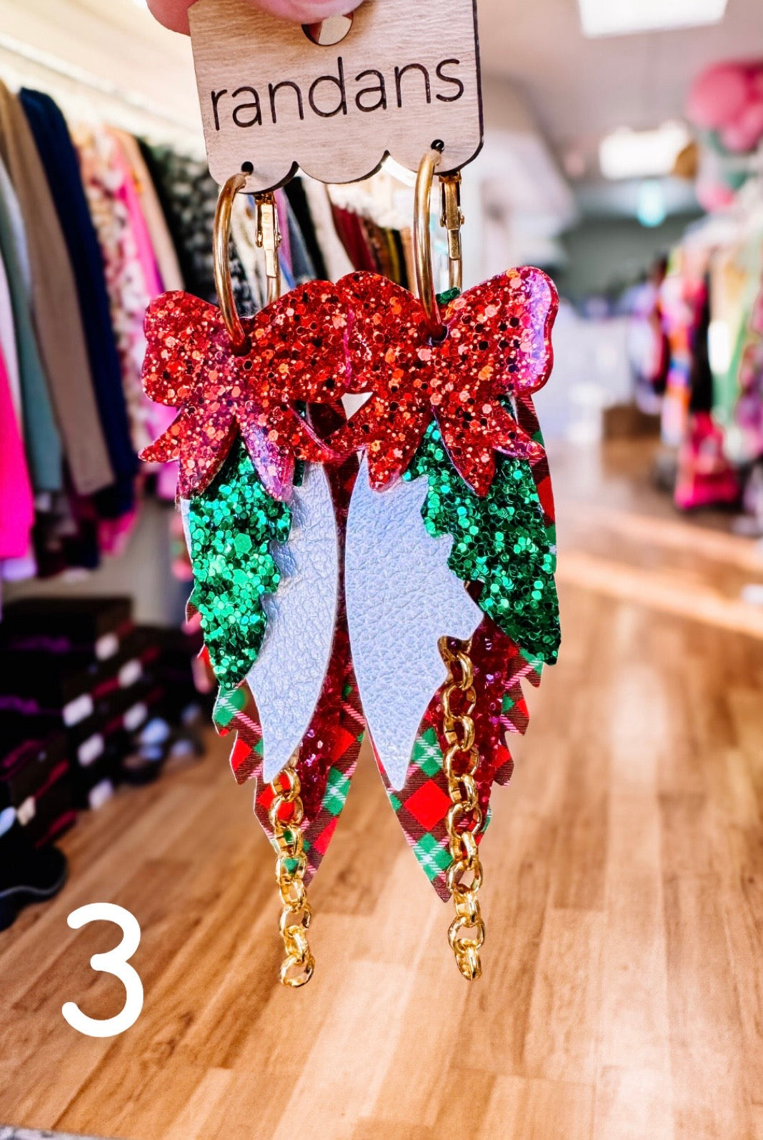 Randans Classic Christmas Fringe-Earrings-Dear Me Southern Boutique, located in DeRidder, Louisiana