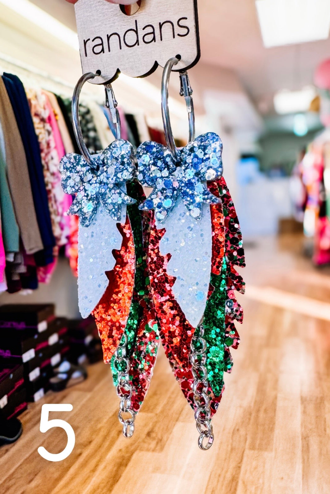 Randans Classic Christmas Fringe-Earrings-Dear Me Southern Boutique, located in DeRidder, Louisiana