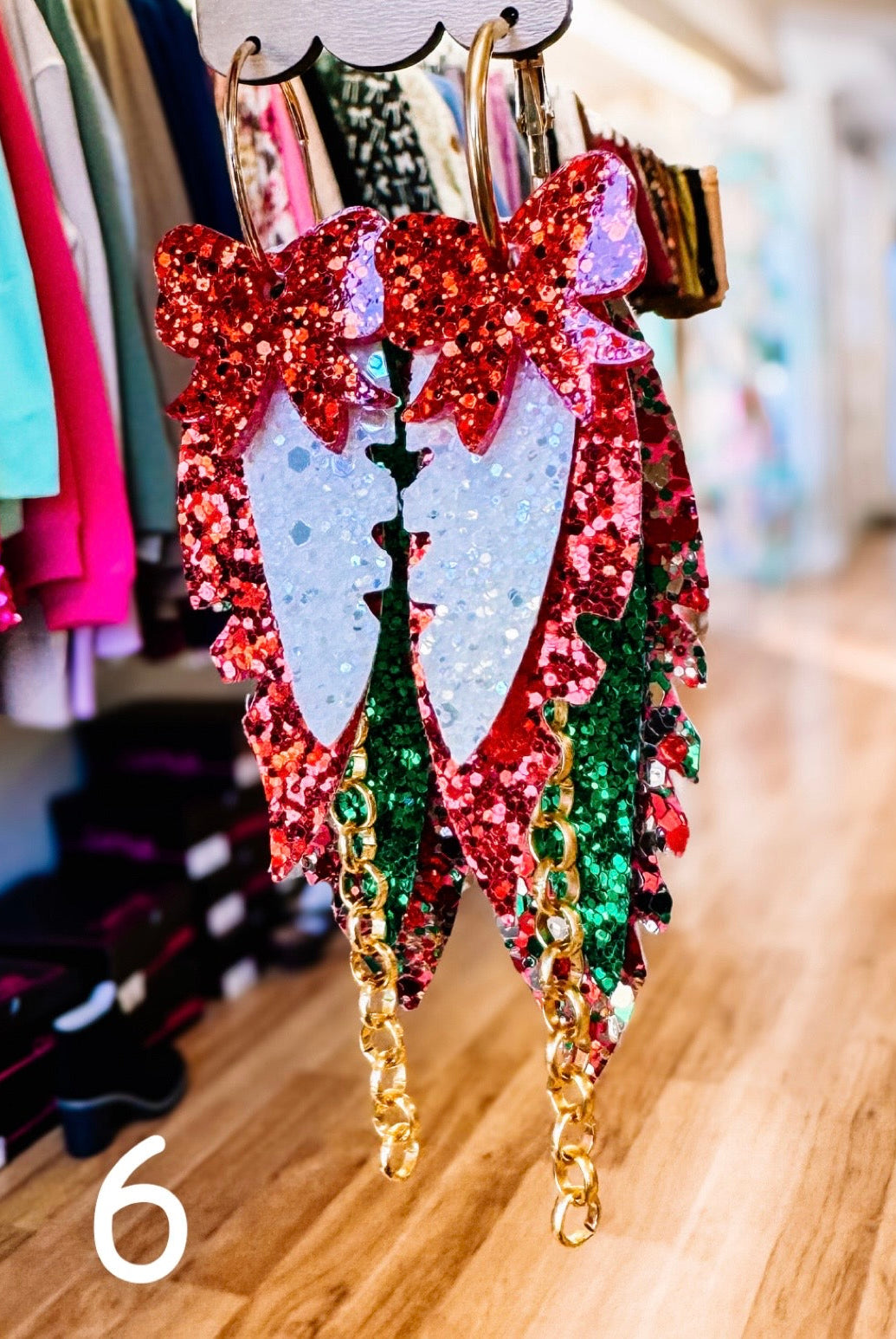 Randans Classic Christmas Fringe-Earrings-Dear Me Southern Boutique, located in DeRidder, Louisiana
