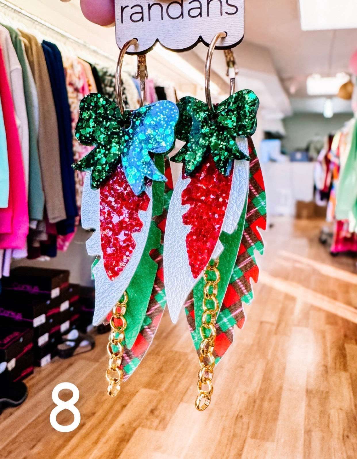 Randans Classic Christmas Fringe-Earrings-Dear Me Southern Boutique, located in DeRidder, Louisiana
