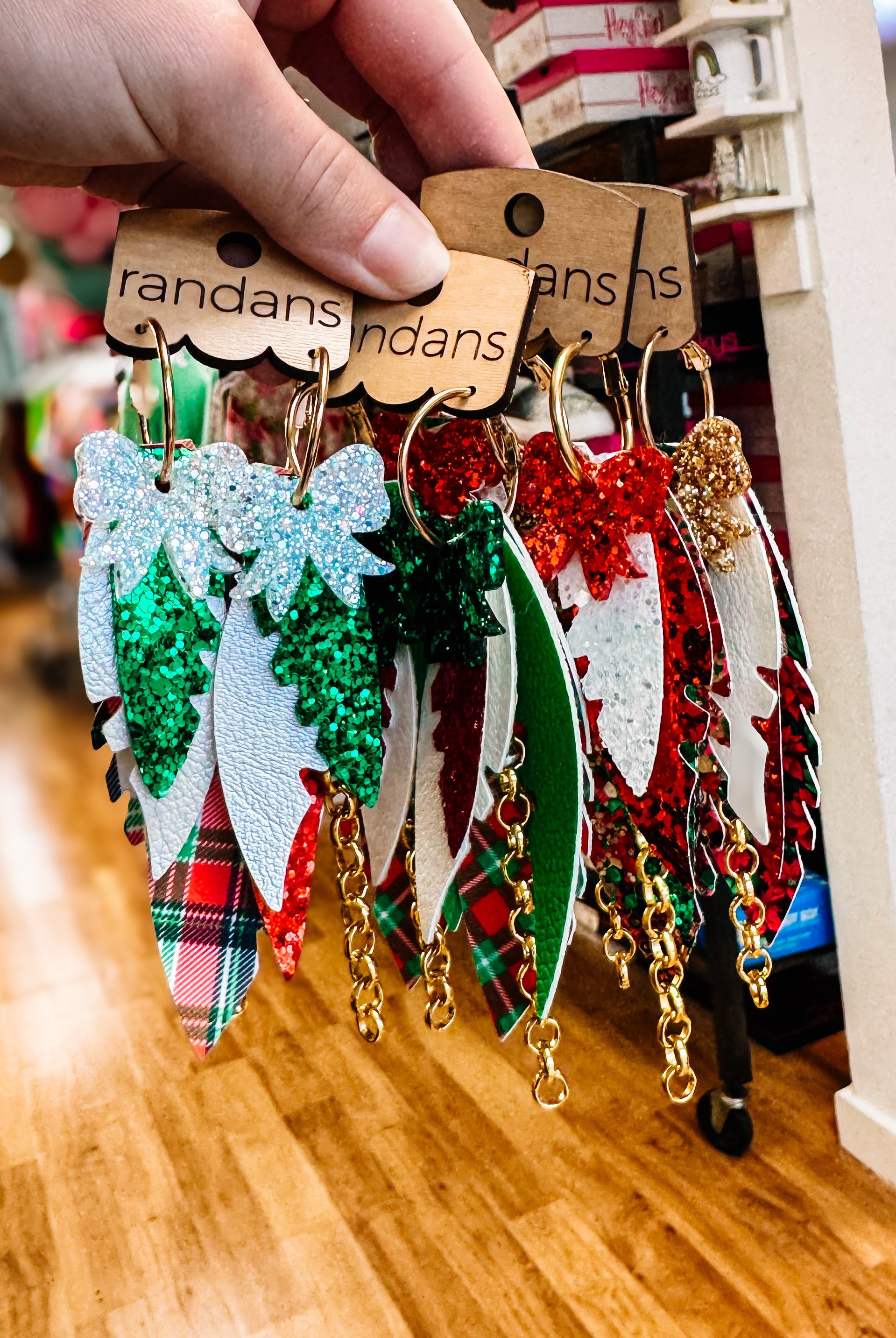 Randans Classic Christmas Fringe-Earrings-Dear Me Southern Boutique, located in DeRidder, Louisiana