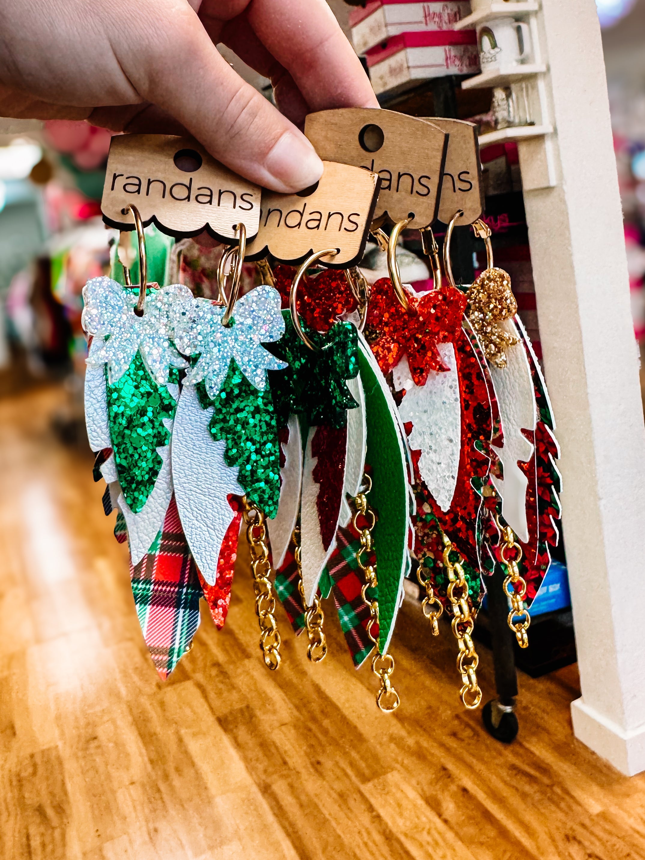 Randans Classic Christmas Fringe-Earrings-Dear Me Southern Boutique, located in DeRidder, Louisiana