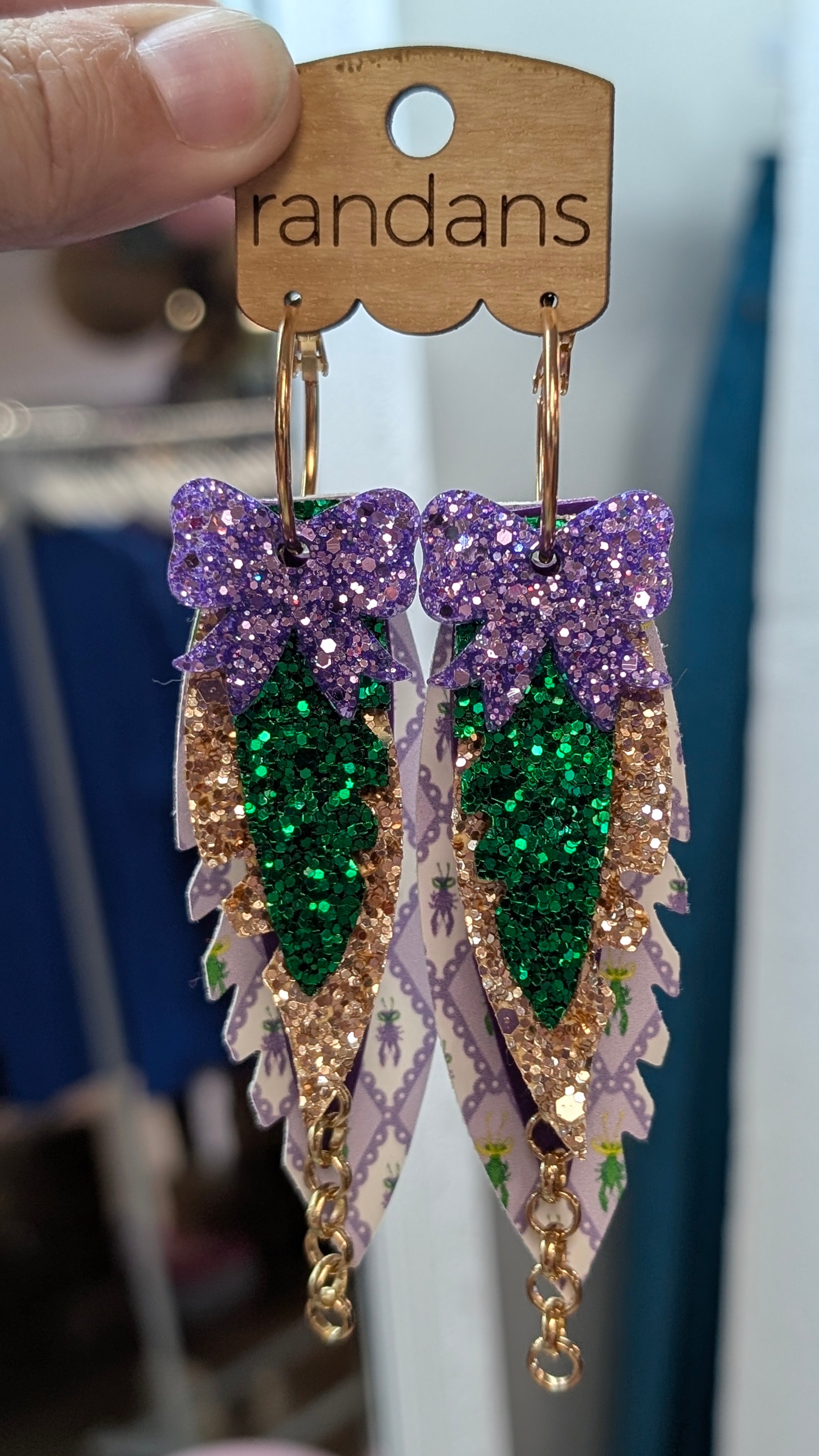 Randans Fringe- Mardi Gras-Earrings-Dear Me Southern Boutique, located in DeRidder, Louisiana