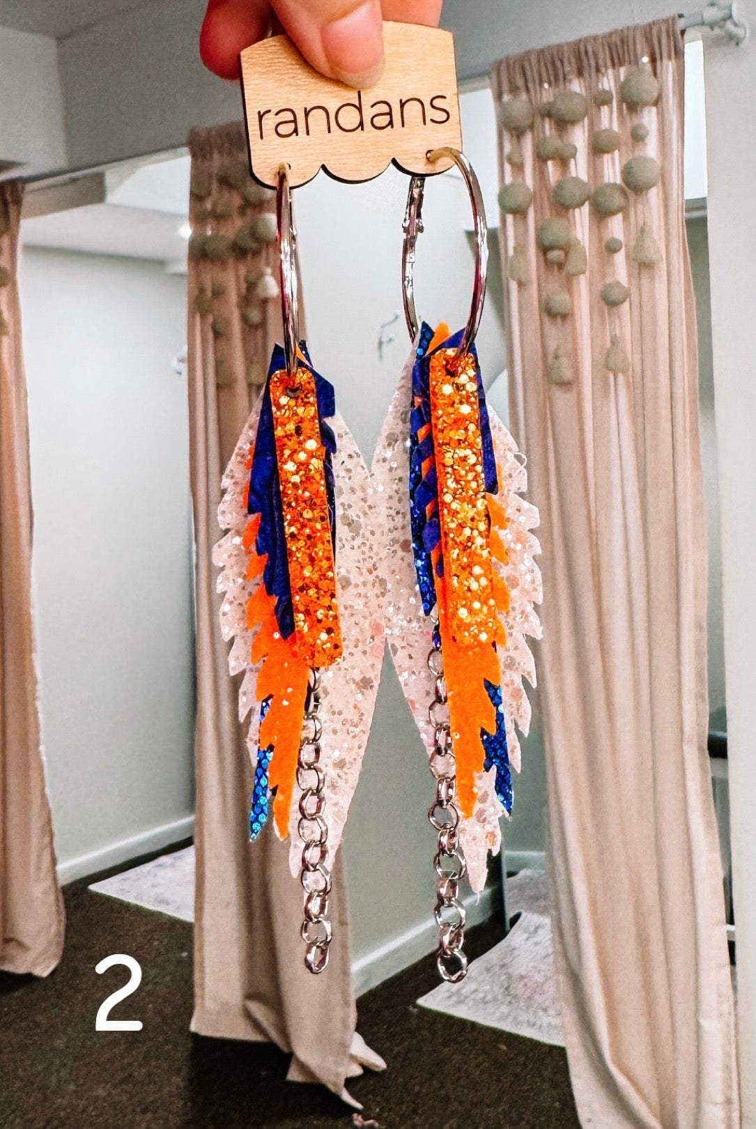 Randans Orange Glow Fringe-Earrings-Dear Me Southern Boutique, located in DeRidder, Louisiana