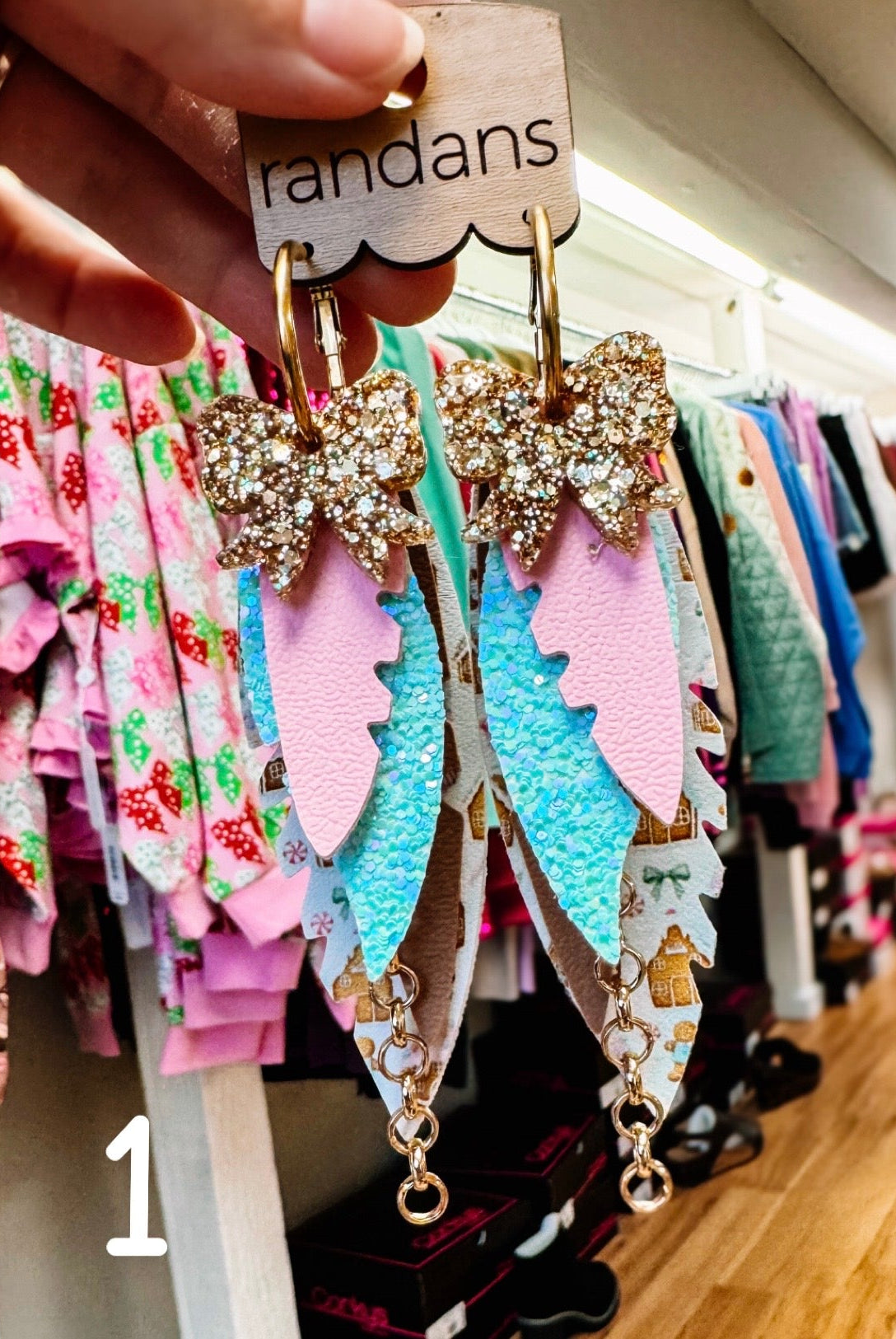 Randans Pink Christmas Fringe-Earrings-Dear Me Southern Boutique, located in DeRidder, Louisiana