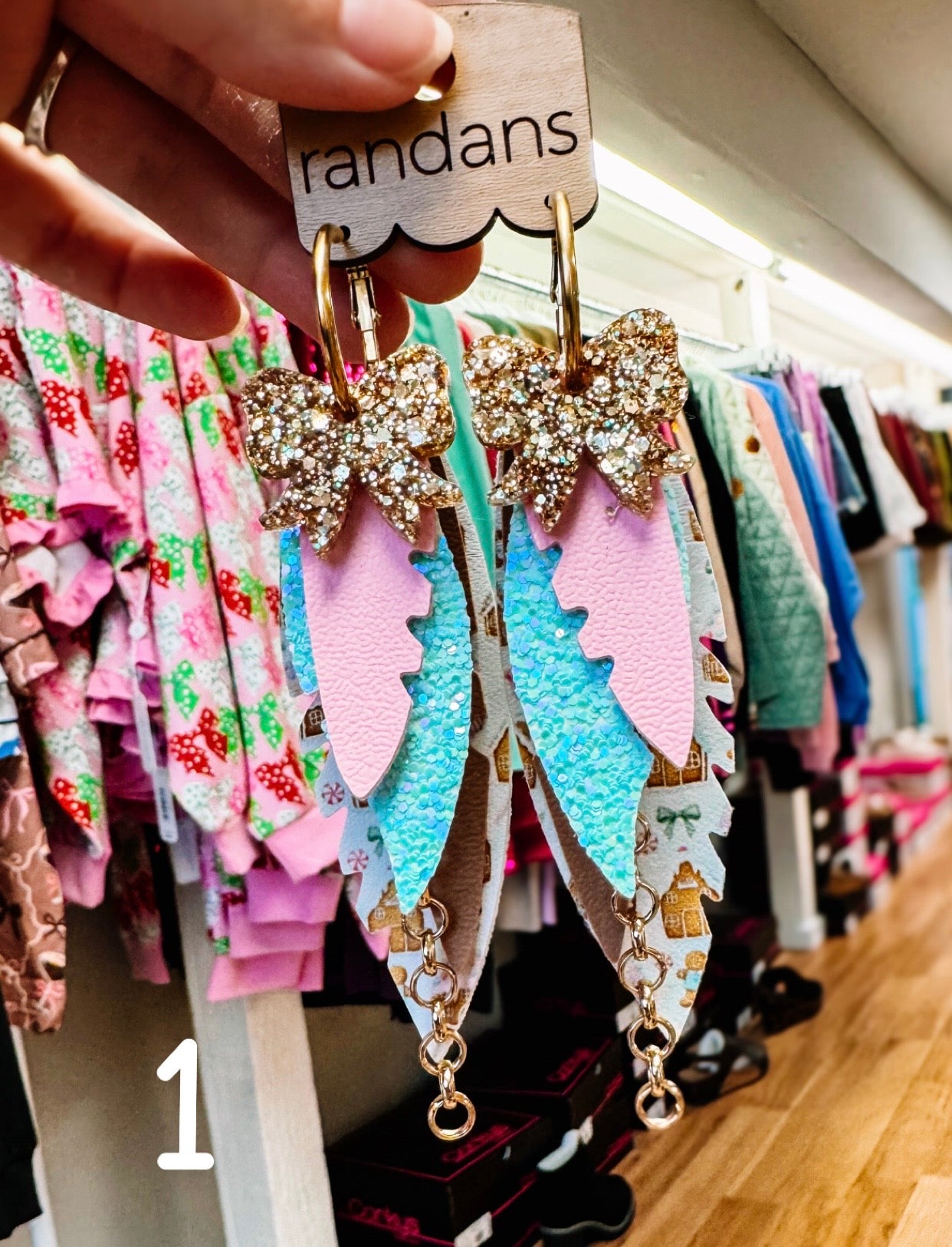 Randans Pink Christmas Fringe-Earrings-Dear Me Southern Boutique, located in DeRidder, Louisiana